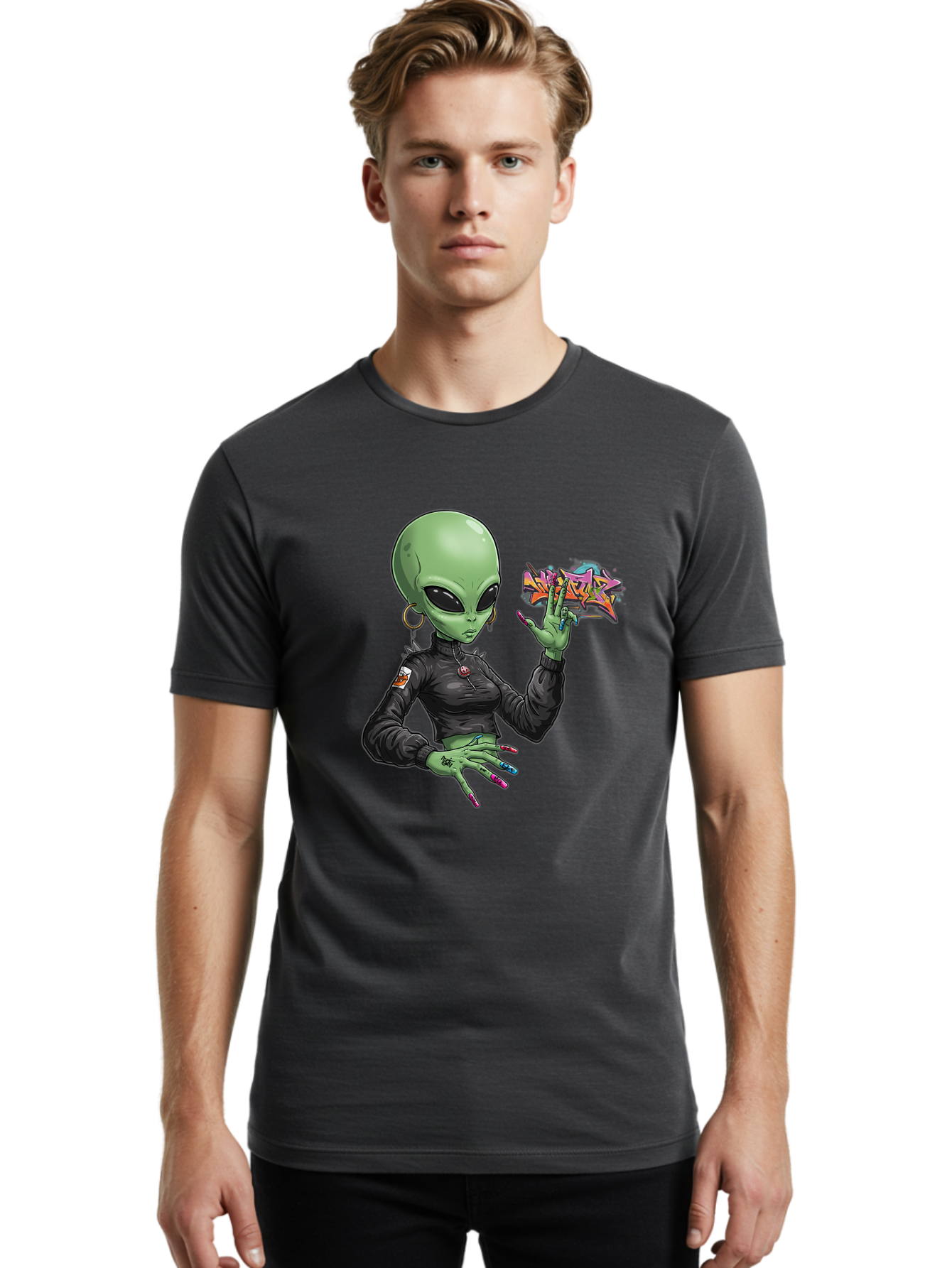 Alien-Woman Men'S Graphic Tee, 100% Cotton, Comfortable Casual Summer Wear, Machine Washable, Vintage Camera, Old Camera, Antique Camera, Black Camera, Classic Photography, Photography Equipment, Nostalgic Device, Film Camera, Camera Art Bal687
