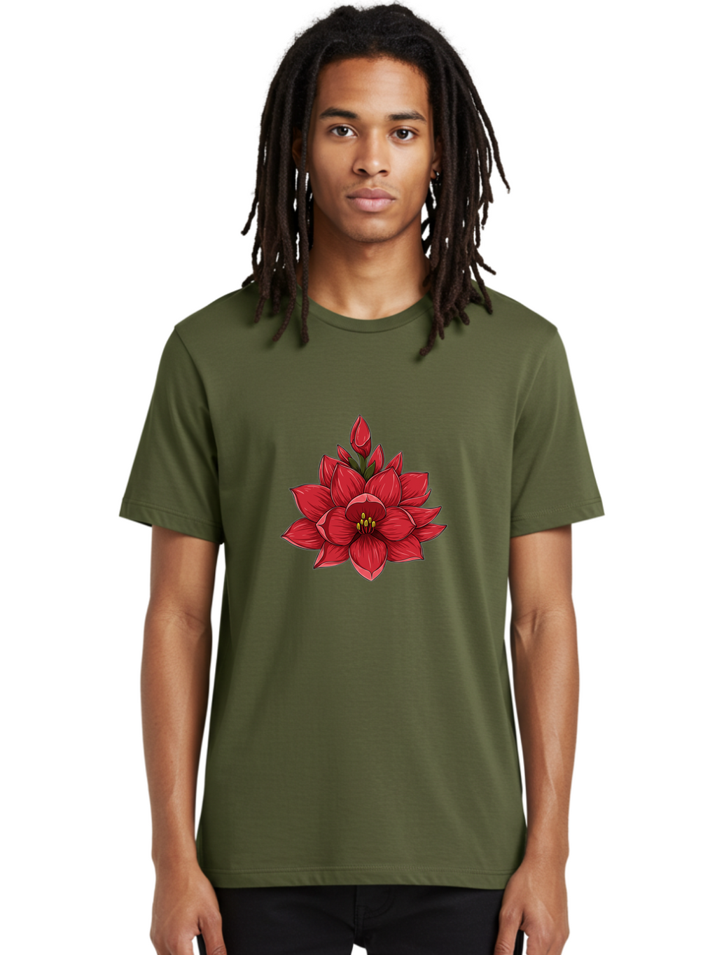 Amaryllis-Flower Men'S Graphic Tee, 100% Cotton, Comfortable Casual Summer Wear, Machine Washable, Vintage Camera, Old Camera, Antique Camera, Black Camera, Classic Photography, Photography Equipment, Nostalgic Device, Film Camera, Camera Art Bal689
