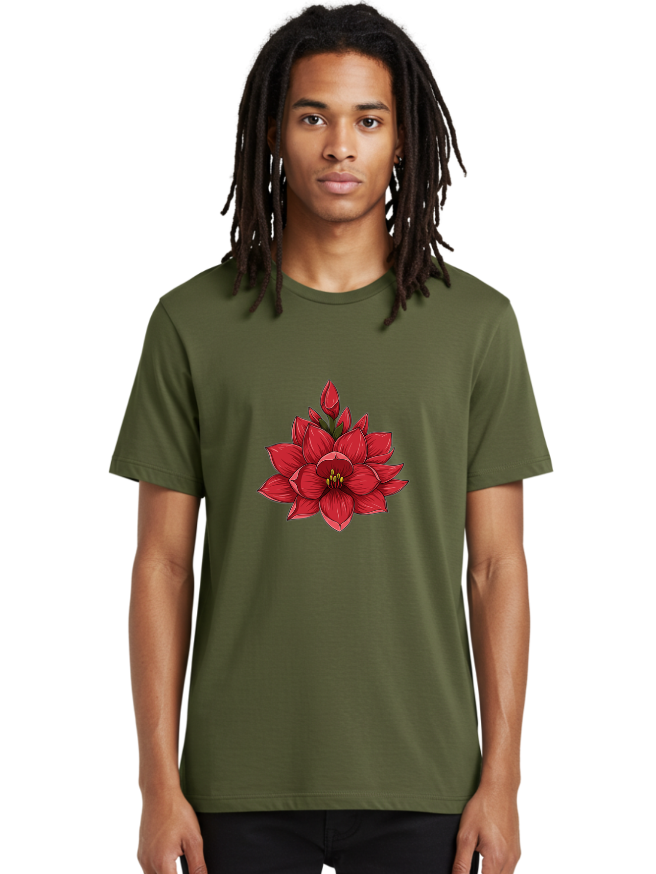 Amaryllis-Flower Men'S Graphic Tee, 100% Cotton, Comfortable Casual Summer Wear, Machine Washable, Vintage Camera, Old Camera, Antique Camera, Black Camera, Classic Photography, Photography Equipment, Nostalgic Device, Film Camera, Camera Art Bal689