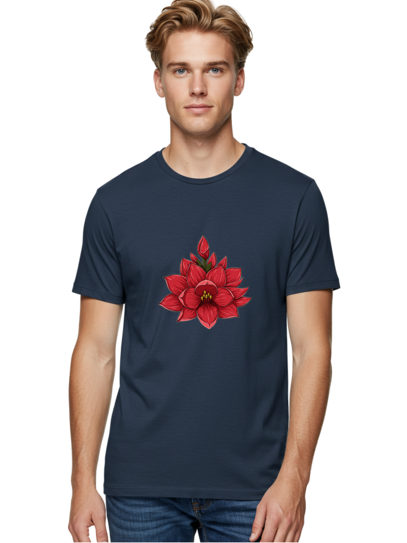 Amaryllis-Flower Men'S Graphic Tee, 100% Cotton, Comfortable Casual Summer Wear, Machine Washable, Vintage Camera, Old Camera, Antique Camera, Black Camera, Classic Photography, Photography Equipment, Nostalgic Device, Film Camera, Camera Art Bal689
