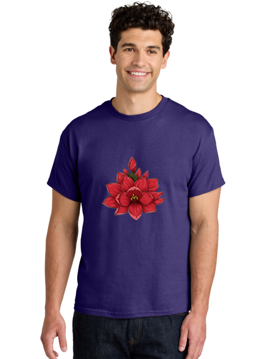 Amaryllis-Flower Men'S Graphic Tee, 100% Cotton, Comfortable Casual Summer Wear, Machine Washable, Vintage Camera, Old Camera, Antique Camera, Black Camera, Classic Photography, Photography Equipment, Nostalgic Device, Film Camera, Camera Art Bal689