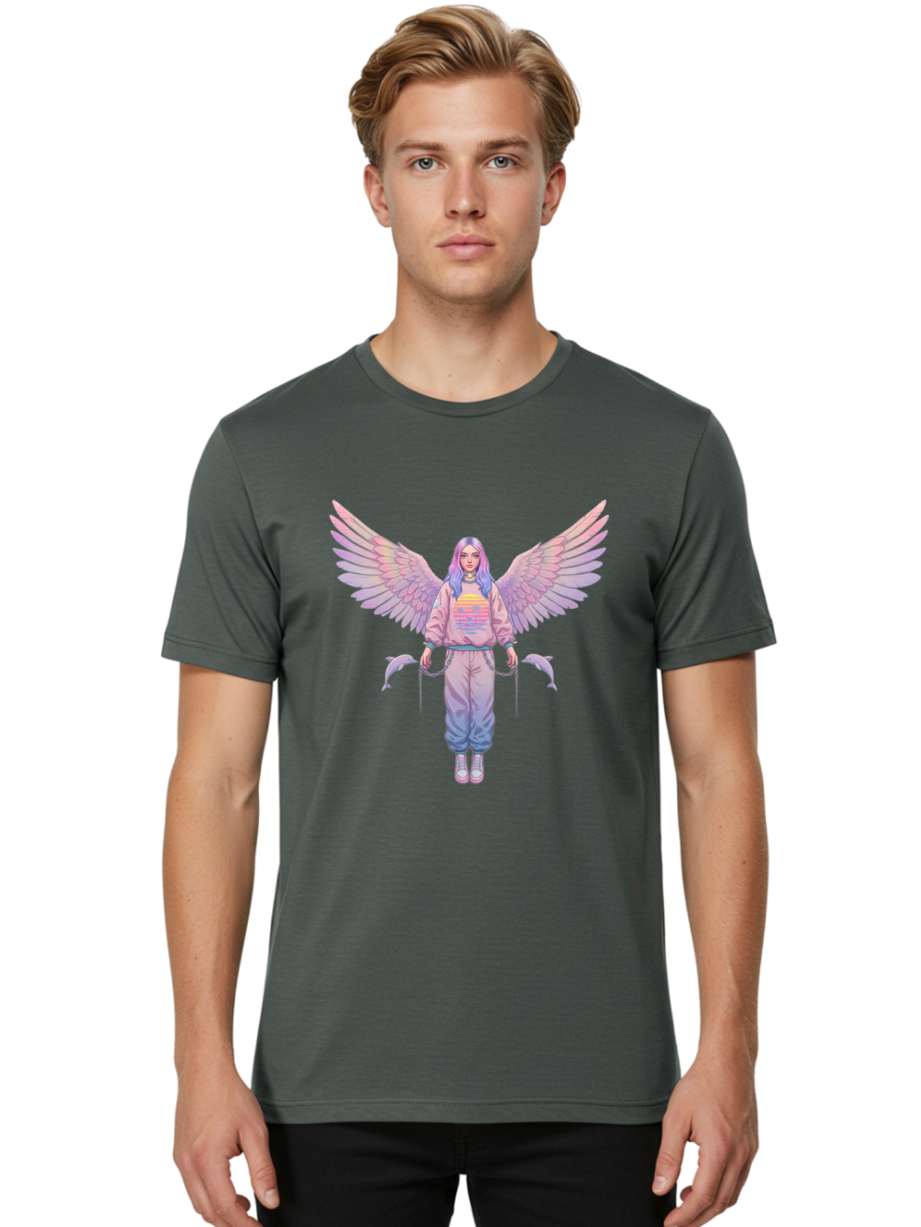 Angel-Girl Men'S Graphic Tee, 100% Cotton, Comfortable Casual Summer Wear, Machine Washable, Vintage Camera, Old Camera, Antique Camera, Black Camera, Classic Photography, Photography Equipment, Nostalgic Device, Film Camera, Camera Art Bal691