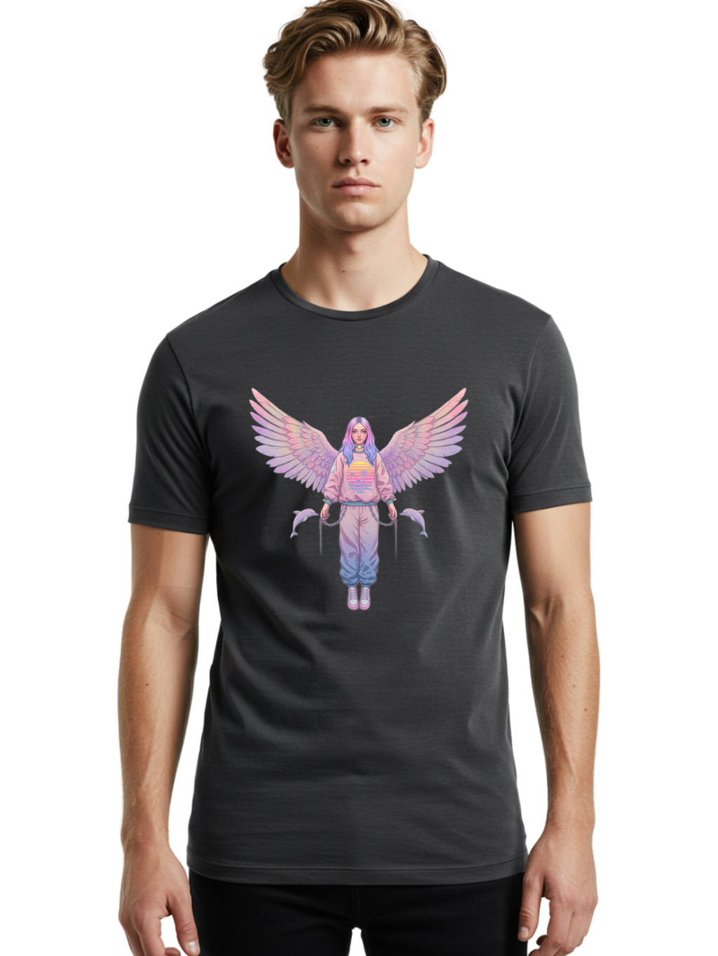 Angel-Girl Men'S Graphic Tee, 100% Cotton, Comfortable Casual Summer Wear, Machine Washable, Vintage Camera, Old Camera, Antique Camera, Black Camera, Classic Photography, Photography Equipment, Nostalgic Device, Film Camera, Camera Art Bal691