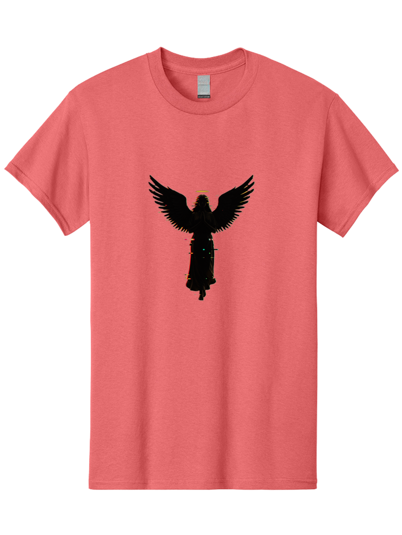 Angel-Silhouette Men'S Graphic Tee, 100% Cotton, Comfortable Casual Summer Wear, Machine Washable, Vintage Camera, Old Camera, Antique Camera, Black Camera, Classic Photography, Photography Equipment, Nostalgic Device, Film Camera, Camera Art Bal692