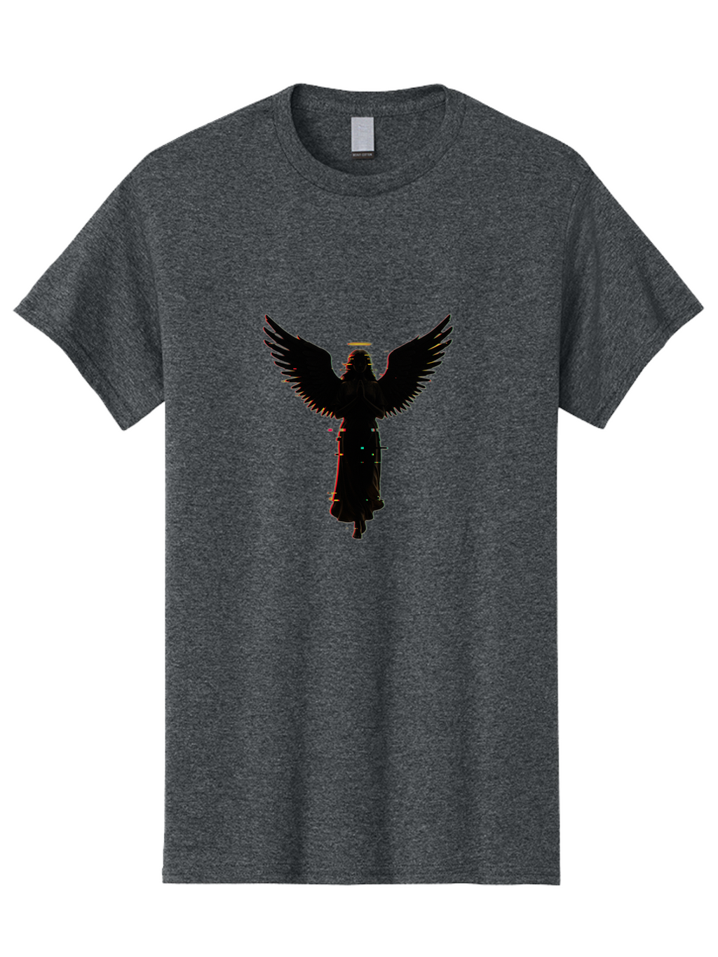 Angel-Silhouette Men'S Graphic Tee, 100% Cotton, Comfortable Casual Summer Wear, Machine Washable, Vintage Camera, Old Camera, Antique Camera, Black Camera, Classic Photography, Photography Equipment, Nostalgic Device, Film Camera, Camera Art Bal692