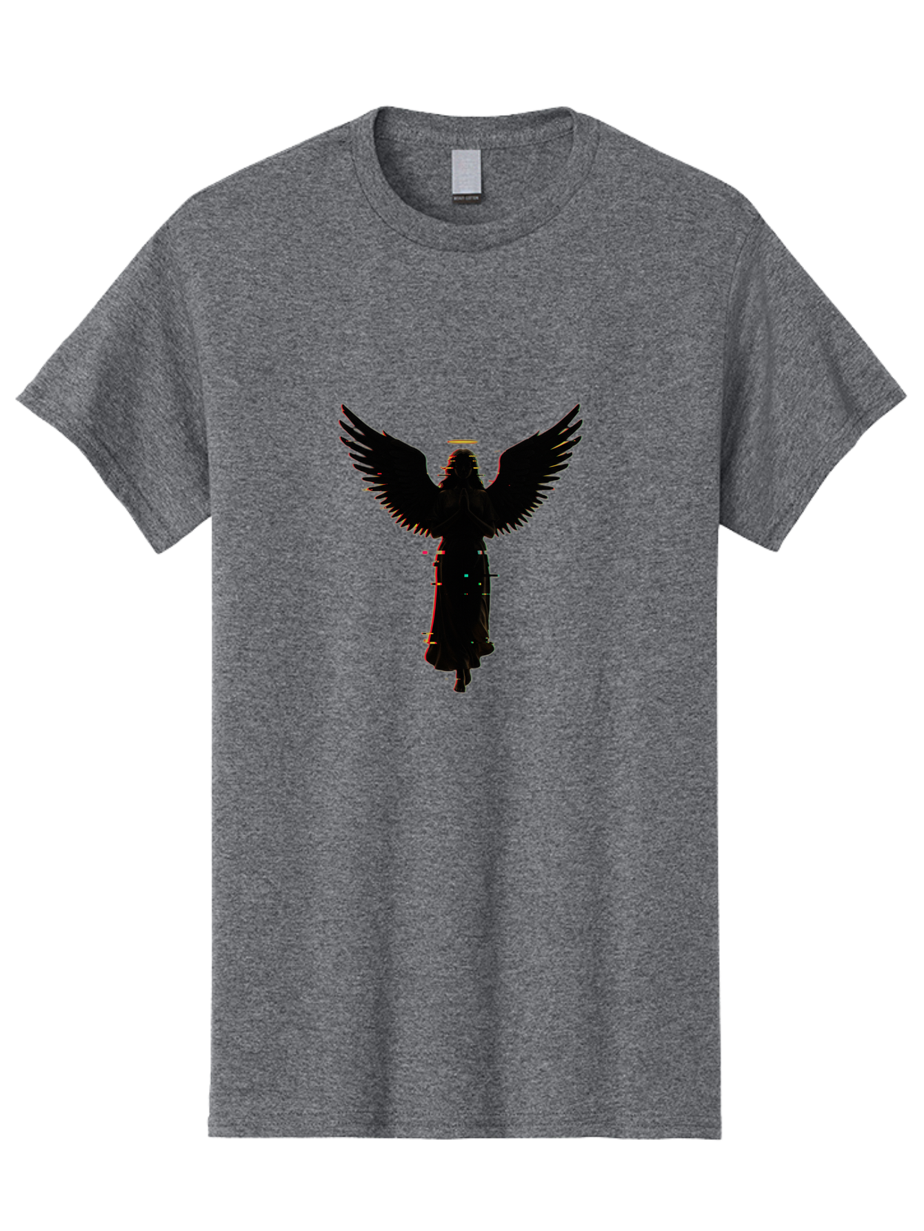 Angel-Silhouette Men'S Graphic Tee, 100% Cotton, Comfortable Casual Summer Wear, Machine Washable, Vintage Camera, Old Camera, Antique Camera, Black Camera, Classic Photography, Photography Equipment, Nostalgic Device, Film Camera, Camera Art Bal692