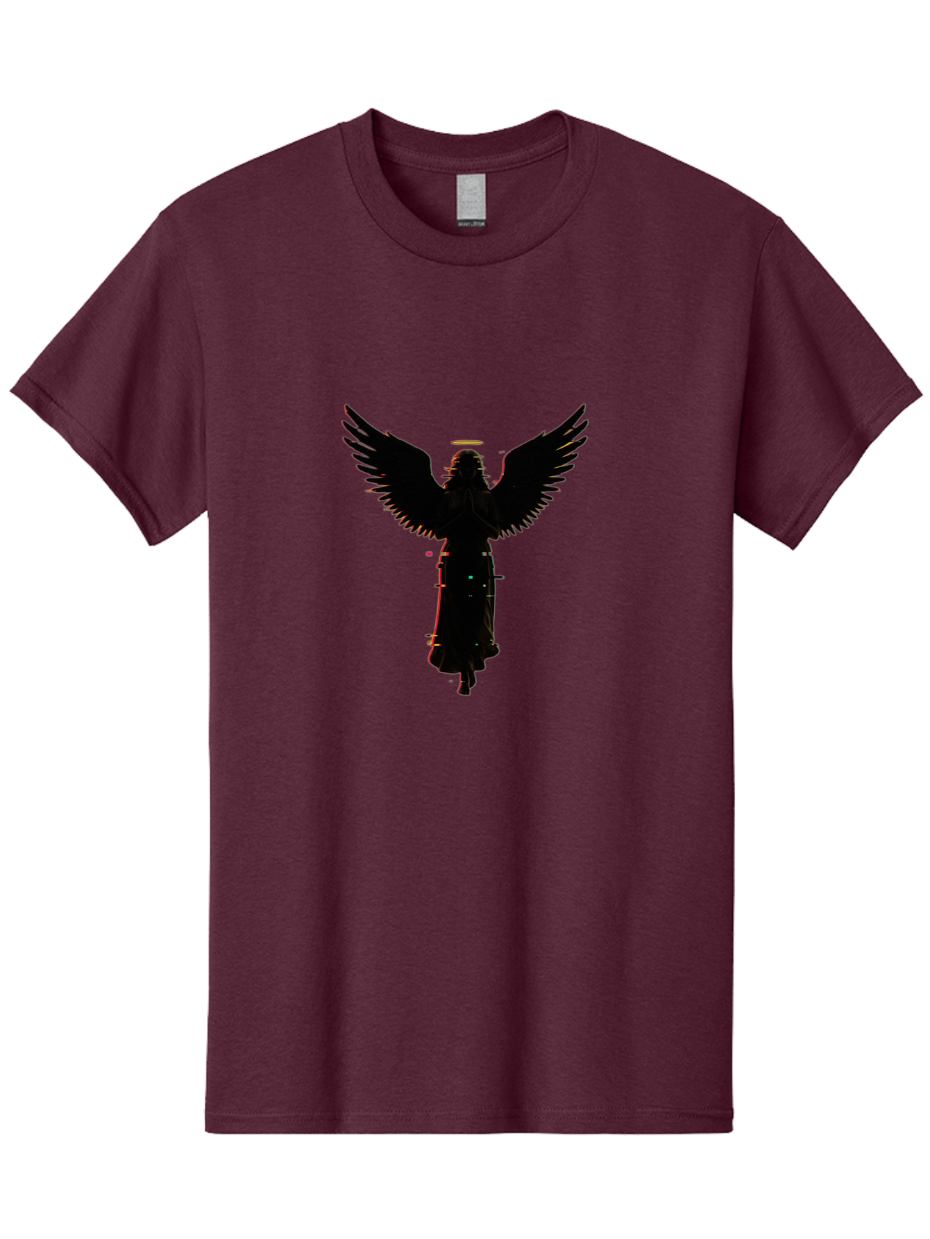 Angel-Silhouette Men'S Graphic Tee, 100% Cotton, Comfortable Casual Summer Wear, Machine Washable, Vintage Camera, Old Camera, Antique Camera, Black Camera, Classic Photography, Photography Equipment, Nostalgic Device, Film Camera, Camera Art Bal692