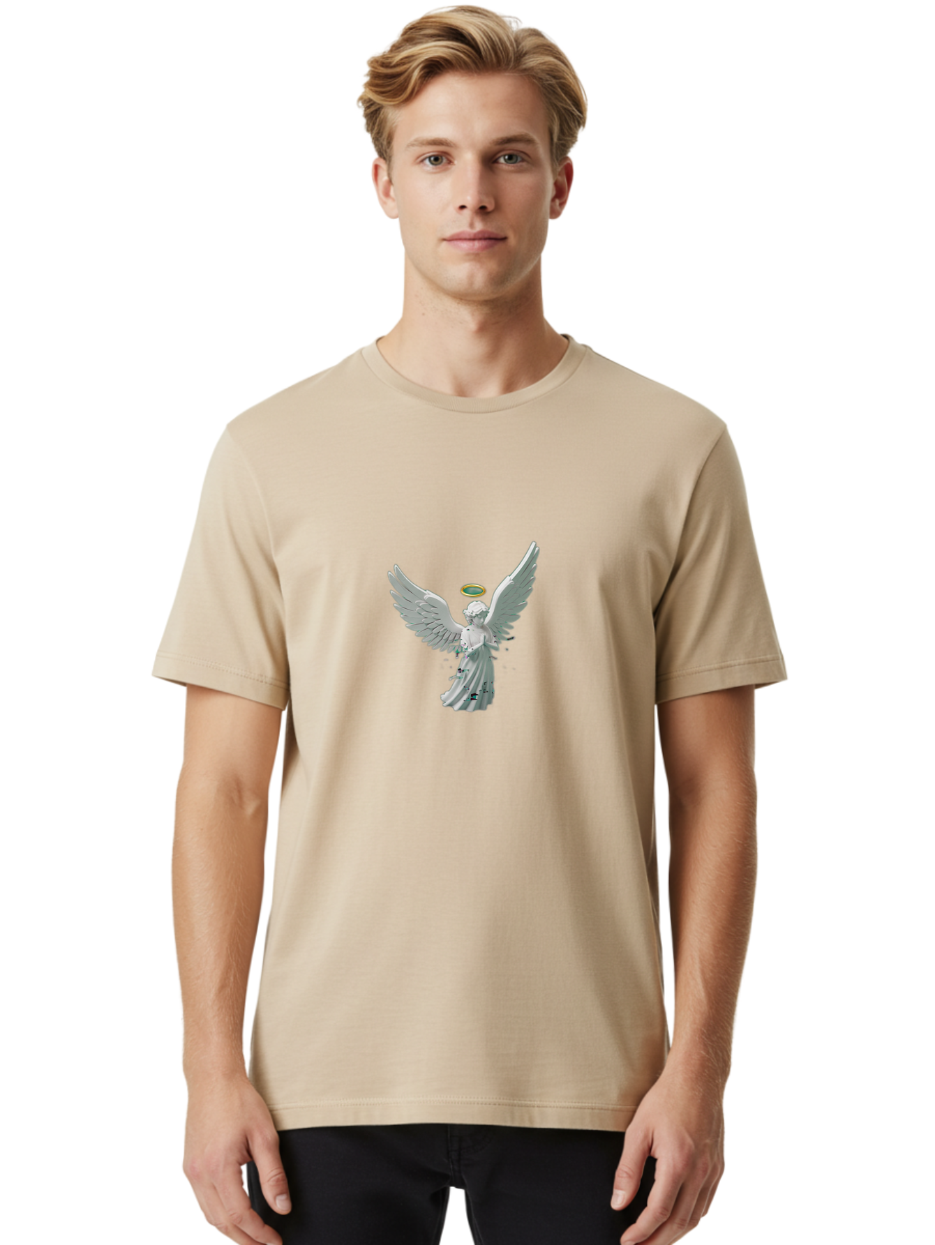 Angel-Statue Men'S Graphic Tee, 100% Cotton, Comfortable Casual Summer Wear, Machine Washable, Vintage Camera, Old Camera, Antique Camera, Black Camera, Classic Photography, Photography Equipment, Nostalgic Device, Film Camera, Camera Art Bal693