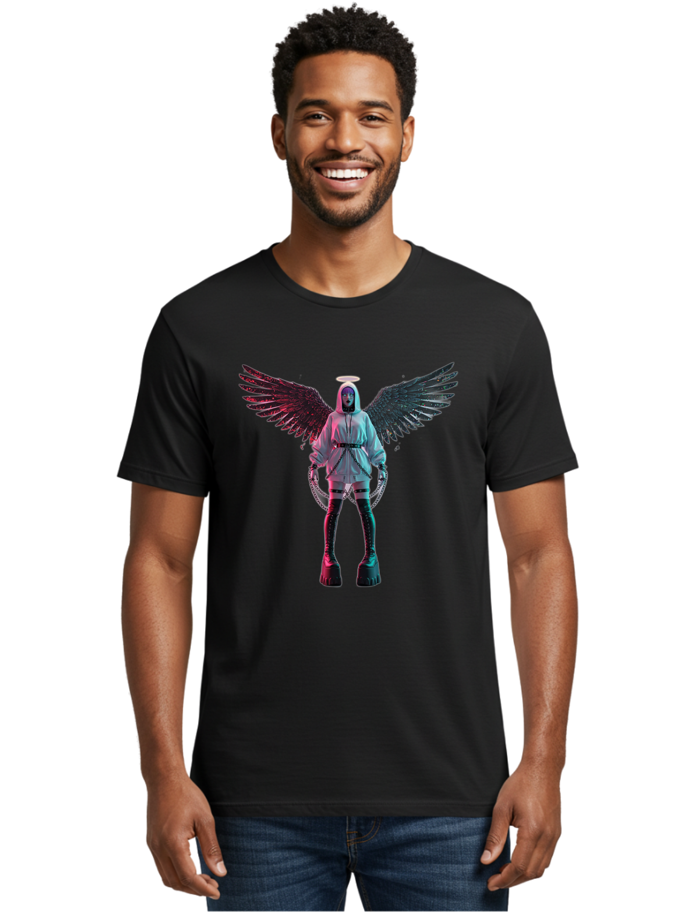 Angel-With-Chains Men'S Graphic Tee, 100% Cotton, Comfortable Casual Summer Wear, Machine Washable, Vintage Camera, Old Camera, Antique Camera, Black Camera, Classic Photography, Photography Equipment, Nostalgic Device, Film Camera, Camera Art Bal694