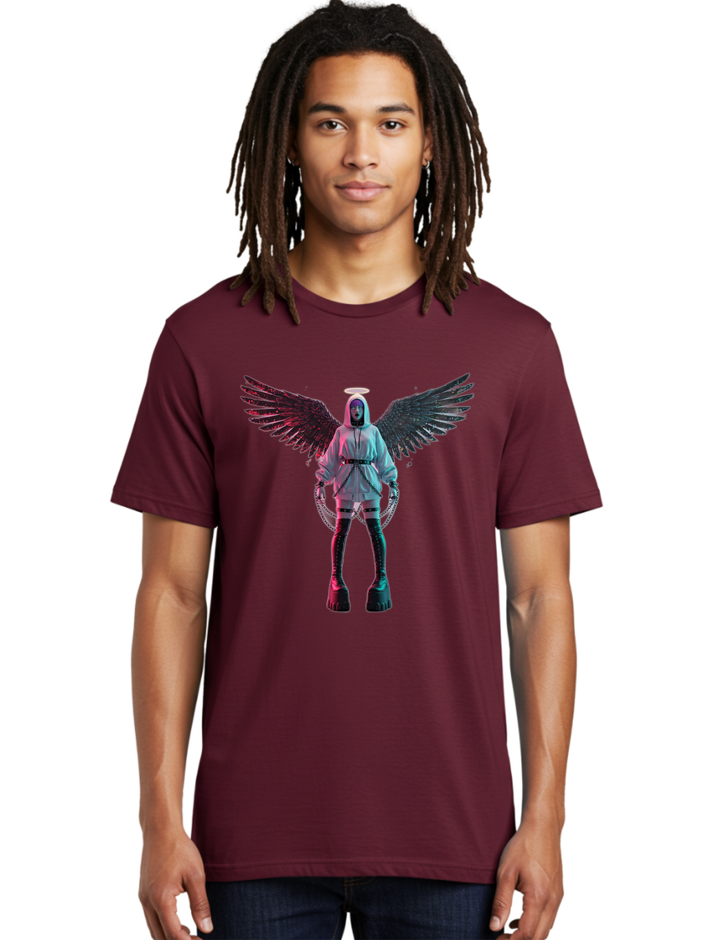 Angel-With-Chains Men'S Graphic Tee, 100% Cotton, Comfortable Casual Summer Wear, Machine Washable, Vintage Camera, Old Camera, Antique Camera, Black Camera, Classic Photography, Photography Equipment, Nostalgic Device, Film Camera, Camera Art Bal694