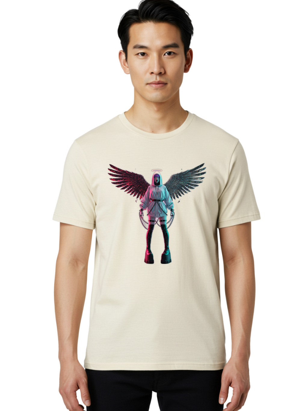 Angel-With-Chains Men'S Graphic Tee, 100% Cotton, Comfortable Casual Summer Wear, Machine Washable, Vintage Camera, Old Camera, Antique Camera, Black Camera, Classic Photography, Photography Equipment, Nostalgic Device, Film Camera, Camera Art Bal694