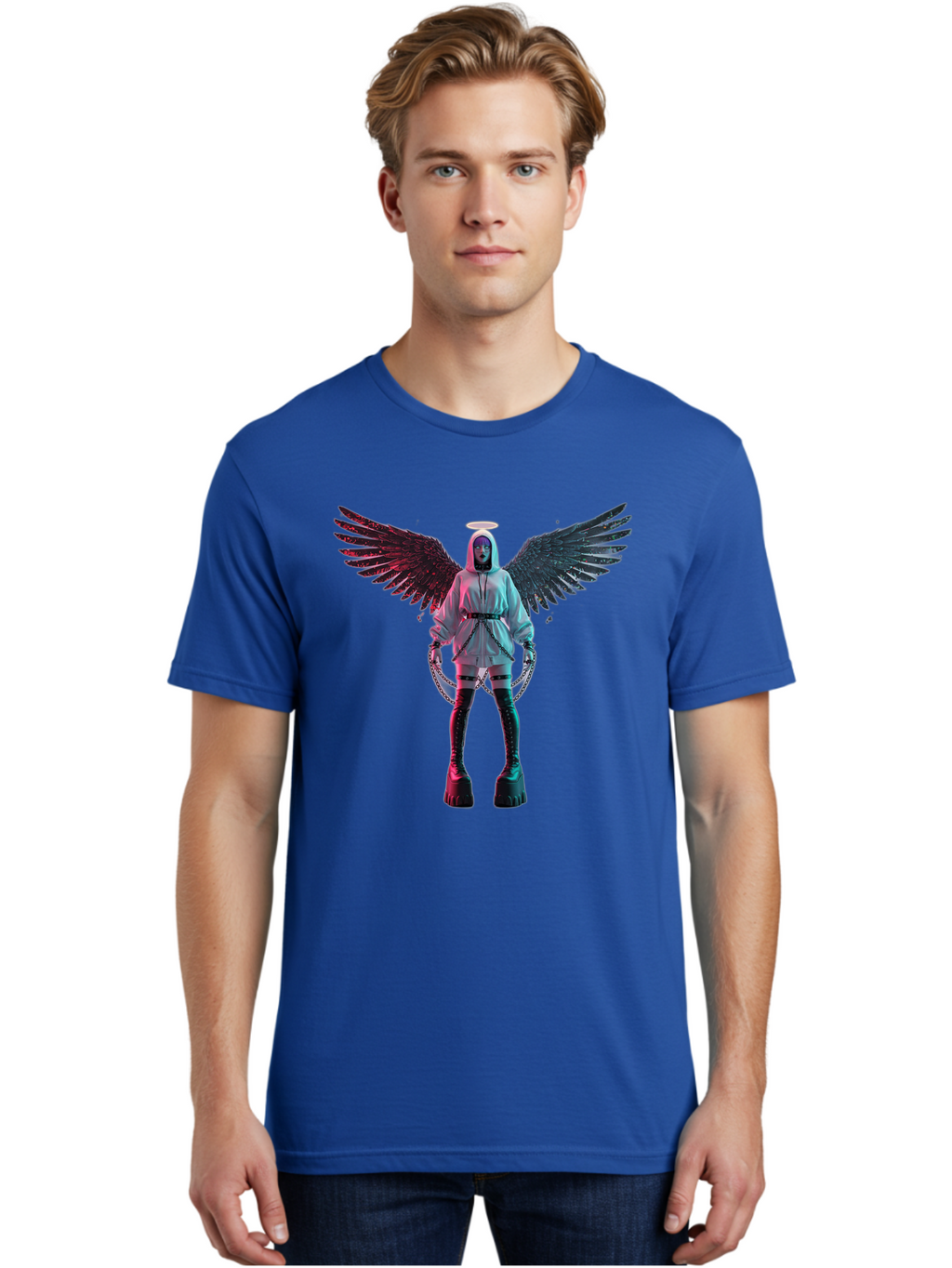 Angel-With-Chains Men'S Graphic Tee, 100% Cotton, Comfortable Casual Summer Wear, Machine Washable, Vintage Camera, Old Camera, Antique Camera, Black Camera, Classic Photography, Photography Equipment, Nostalgic Device, Film Camera, Camera Art Bal694