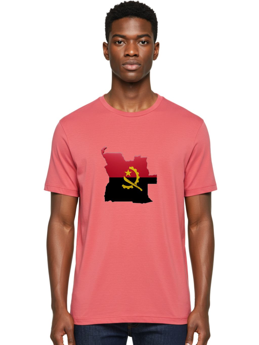 Angola-Map-Flag Men'S Graphic Tee, 100% Cotton, Comfortable Casual Summer Wear, Machine Washable, Vintage Camera, Old Camera, Antique Camera, Black Camera, Classic Photography, Photography Equipment, Nostalgic Device, Film Camera, Camera Art Bal695