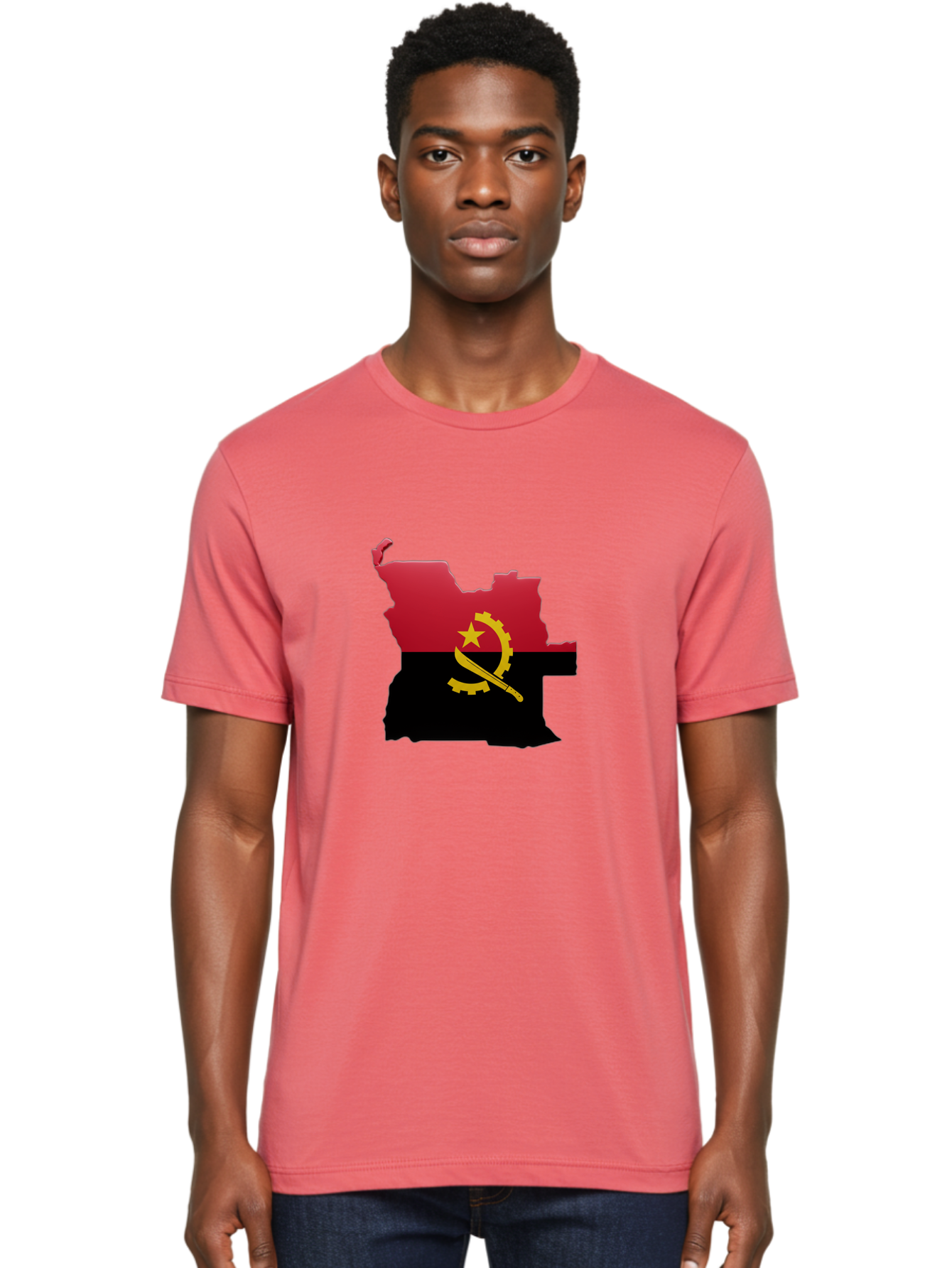 Angola-Map-Flag Men'S Graphic Tee, 100% Cotton, Comfortable Casual Summer Wear, Machine Washable, Vintage Camera, Old Camera, Antique Camera, Black Camera, Classic Photography, Photography Equipment, Nostalgic Device, Film Camera, Camera Art Bal695