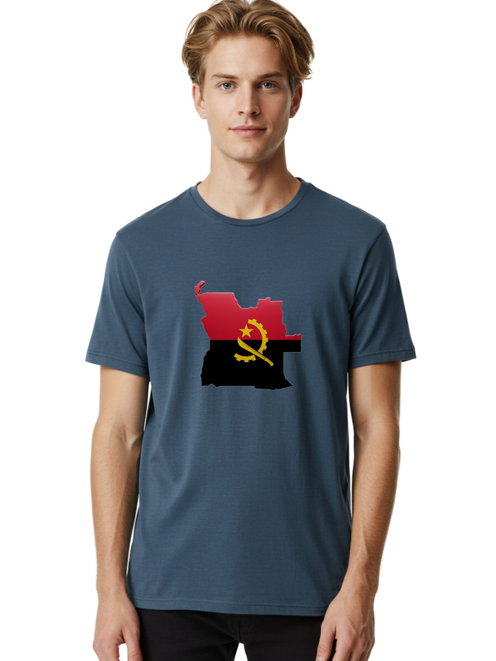 Angola-Map-Flag Men'S Graphic Tee, 100% Cotton, Comfortable Casual Summer Wear, Machine Washable, Vintage Camera, Old Camera, Antique Camera, Black Camera, Classic Photography, Photography Equipment, Nostalgic Device, Film Camera, Camera Art Bal695
