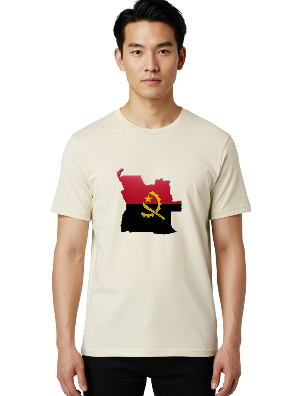 Angola-Map-Flag Men'S Graphic Tee, 100% Cotton, Comfortable Casual Summer Wear, Machine Washable, Vintage Camera, Old Camera, Antique Camera, Black Camera, Classic Photography, Photography Equipment, Nostalgic Device, Film Camera, Camera Art Bal695