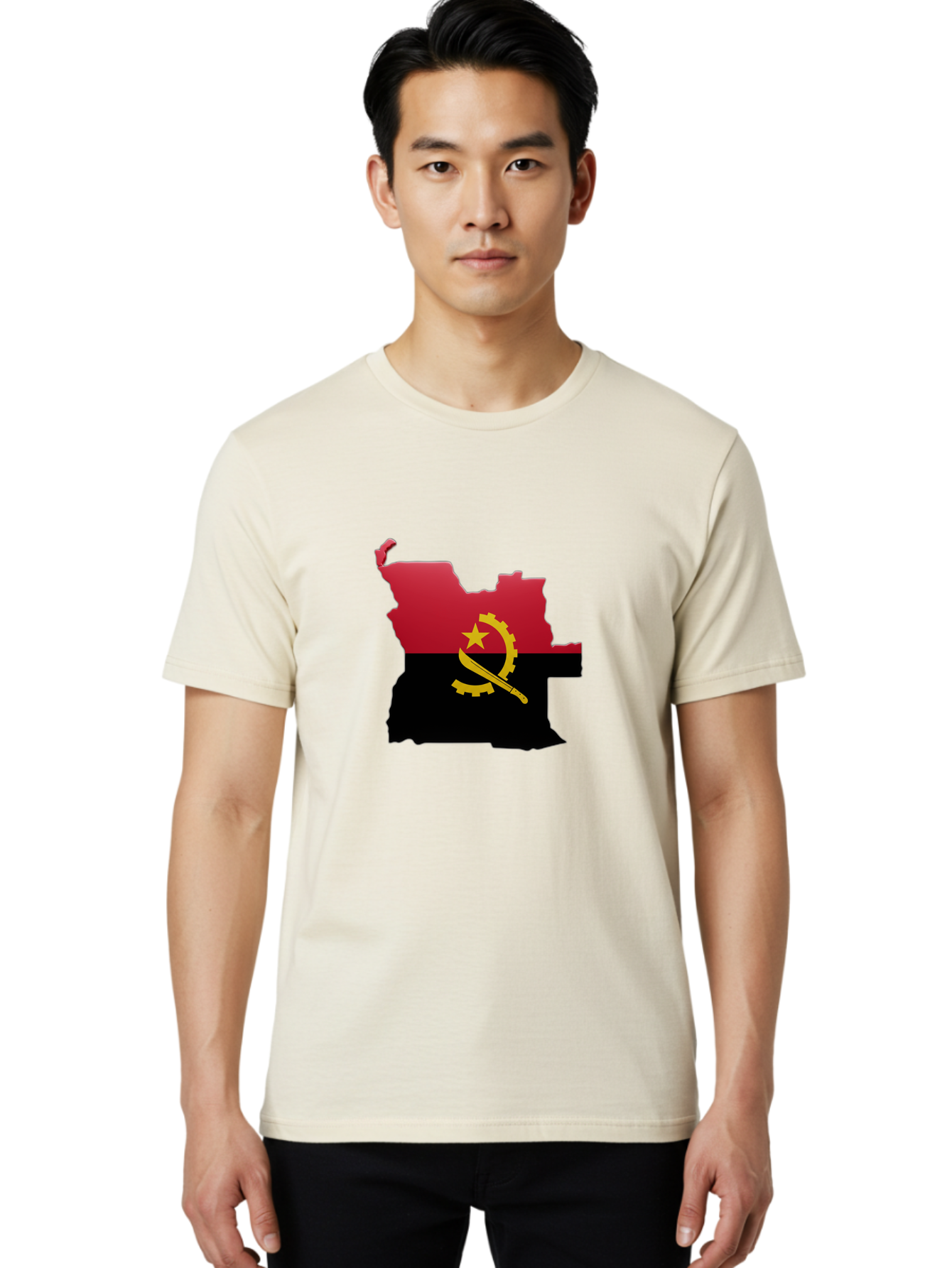 Angola-Map-Flag Men'S Graphic Tee, 100% Cotton, Comfortable Casual Summer Wear, Machine Washable, Vintage Camera, Old Camera, Antique Camera, Black Camera, Classic Photography, Photography Equipment, Nostalgic Device, Film Camera, Camera Art Bal695