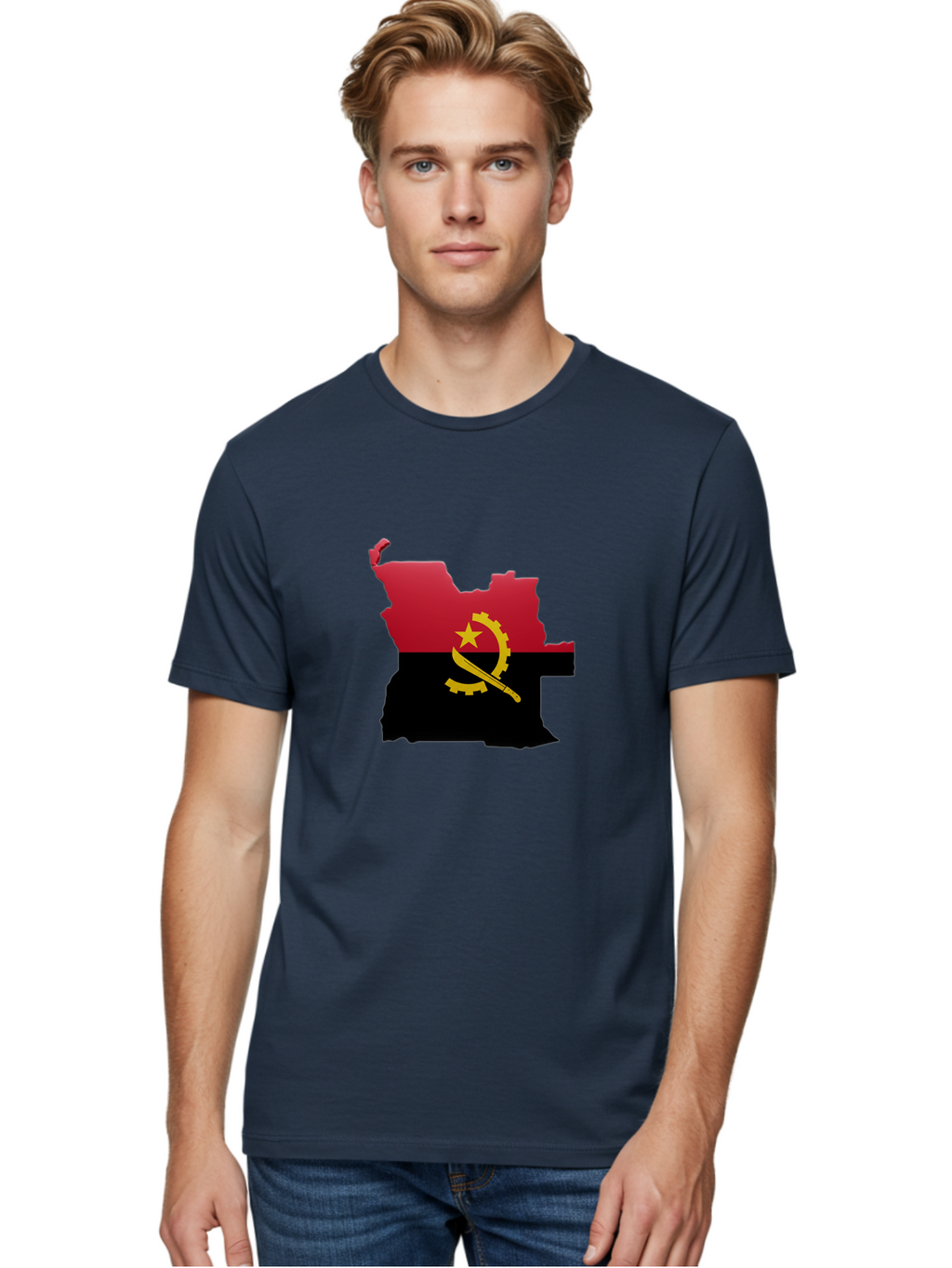 Angola-Map-Flag Men'S Graphic Tee, 100% Cotton, Comfortable Casual Summer Wear, Machine Washable, Vintage Camera, Old Camera, Antique Camera, Black Camera, Classic Photography, Photography Equipment, Nostalgic Device, Film Camera, Camera Art Bal695