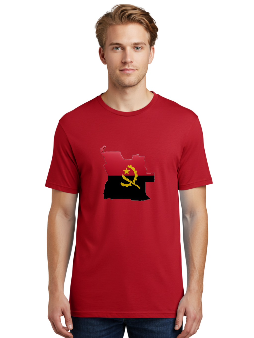 Angola-Map-Flag Men'S Graphic Tee, 100% Cotton, Comfortable Casual Summer Wear, Machine Washable, Vintage Camera, Old Camera, Antique Camera, Black Camera, Classic Photography, Photography Equipment, Nostalgic Device, Film Camera, Camera Art Bal695