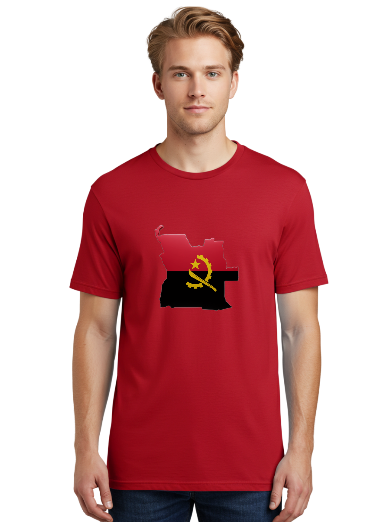 Angola-Map-Flag Men'S Graphic Tee, 100% Cotton, Comfortable Casual Summer Wear, Machine Washable, Vintage Camera, Old Camera, Antique Camera, Black Camera, Classic Photography, Photography Equipment, Nostalgic Device, Film Camera, Camera Art Bal695