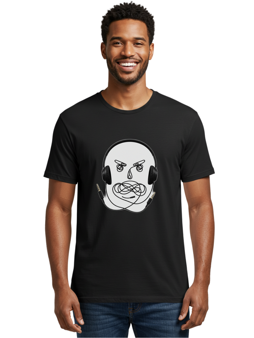 Angry-Headphones-User Men'S Graphic Tee, 100% Cotton, Comfortable Casual Summer Wear, Machine Washable, Vintage Camera, Old Camera, Antique Camera, Black Camera, Classic Photography, Photography Equipment, Nostalgic Device, Film Camera, Bal700