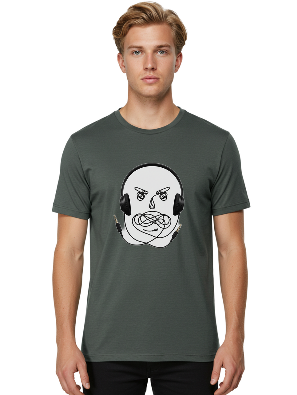 Angry-Headphones-User Men'S Graphic Tee, 100% Cotton, Comfortable Casual Summer Wear, Machine Washable, Vintage Camera, Old Camera, Antique Camera, Black Camera, Classic Photography, Photography Equipment, Nostalgic Device, Film Camera, Bal700