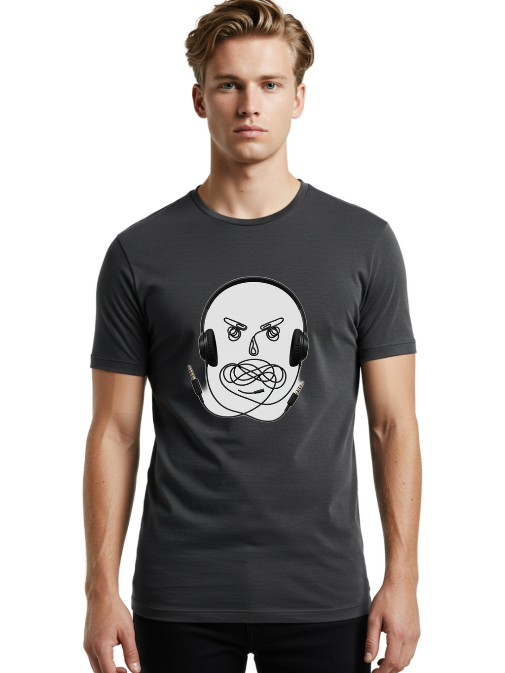 Angry-Headphones-User Men'S Graphic Tee, 100% Cotton, Comfortable Casual Summer Wear, Machine Washable, Vintage Camera, Old Camera, Antique Camera, Black Camera, Classic Photography, Photography Equipment, Nostalgic Device, Film Camera, Bal700