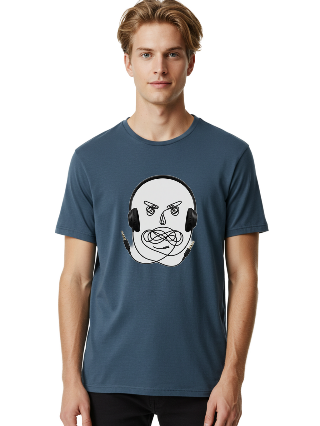 Angry-Headphones-User Men'S Graphic Tee, 100% Cotton, Comfortable Casual Summer Wear, Machine Washable, Vintage Camera, Old Camera, Antique Camera, Black Camera, Classic Photography, Photography Equipment, Nostalgic Device, Film Camera, Bal700
