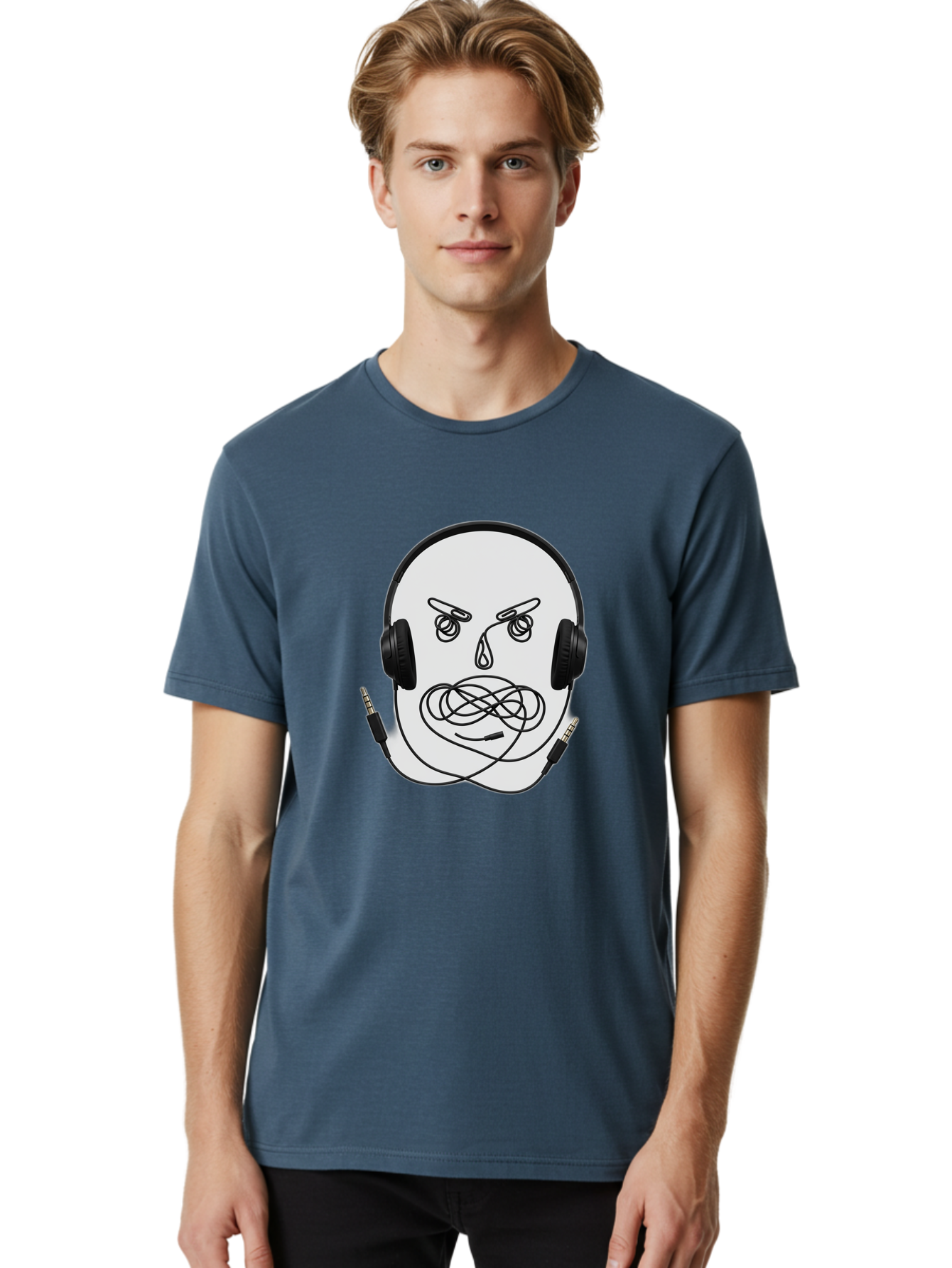 Angry-Headphones-User Men'S Graphic Tee, 100% Cotton, Comfortable Casual Summer Wear, Machine Washable, Vintage Camera, Old Camera, Antique Camera, Black Camera, Classic Photography, Photography Equipment, Nostalgic Device, Film Camera, Bal700