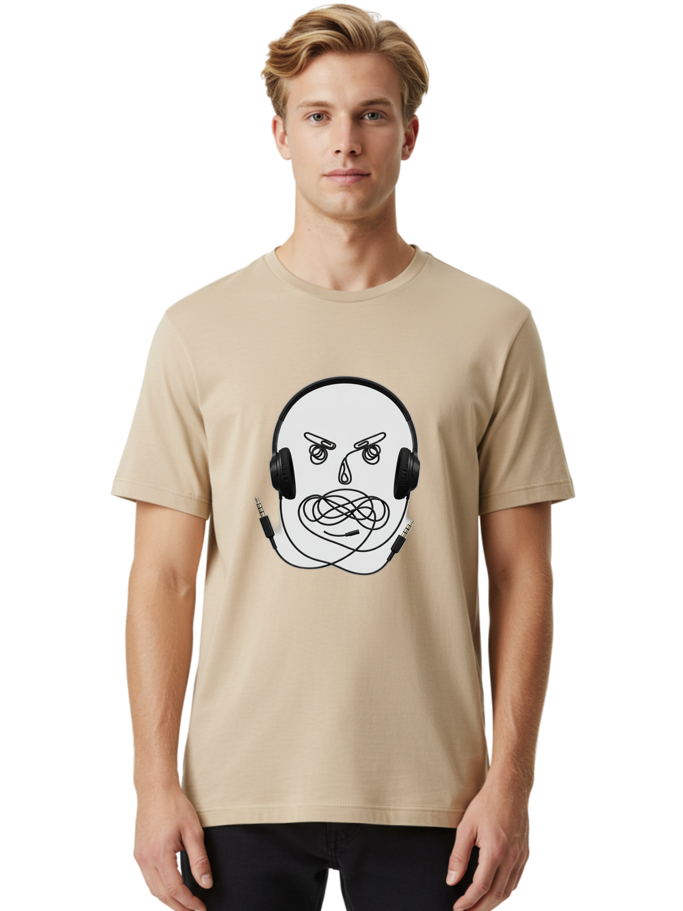 Angry-Headphones-User Men'S Graphic Tee, 100% Cotton, Comfortable Casual Summer Wear, Machine Washable, Vintage Camera, Old Camera, Antique Camera, Black Camera, Classic Photography, Photography Equipment, Nostalgic Device, Film Camera, Bal700