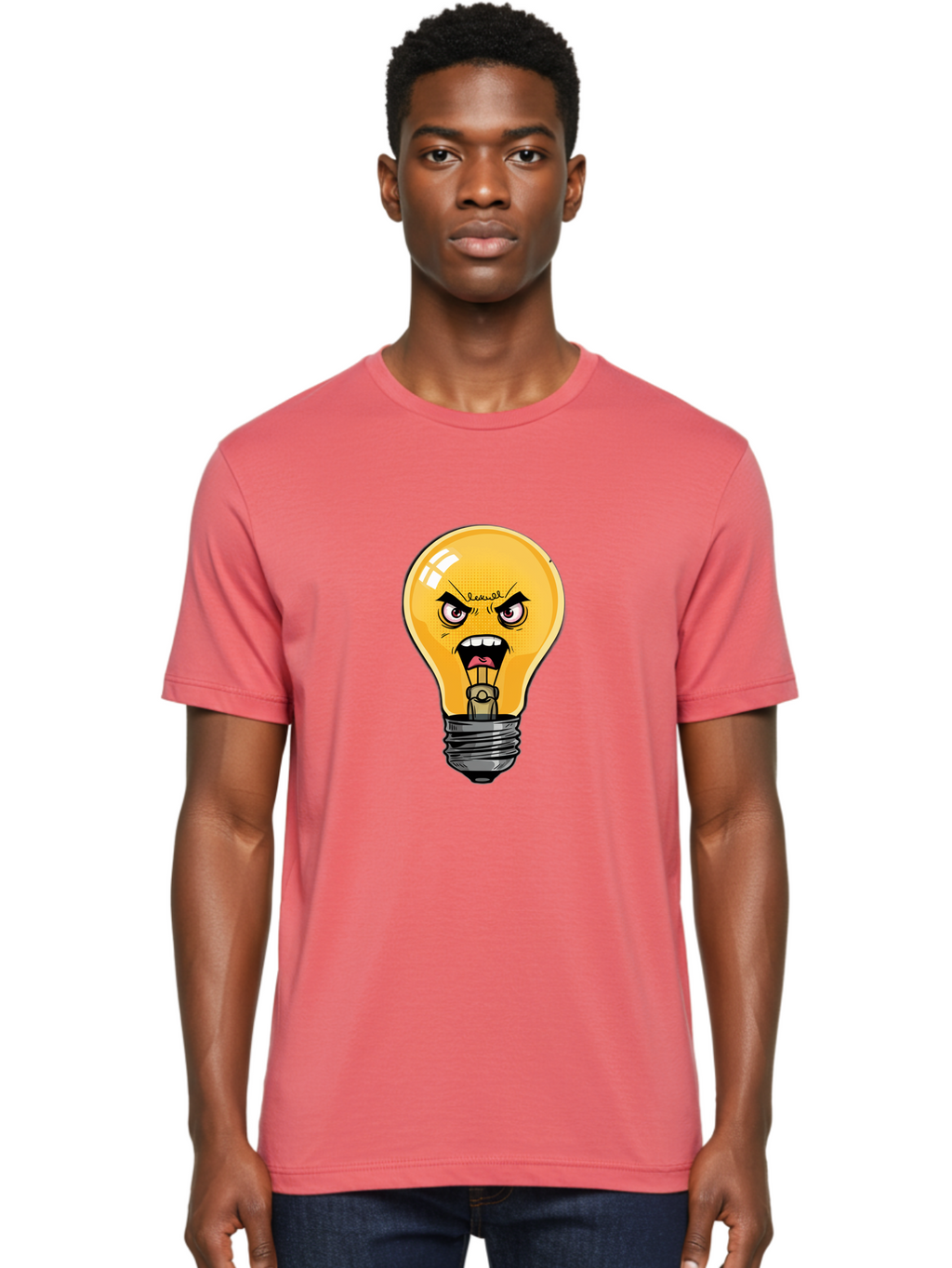 Angry-Light-Bulb-1 Men'S Graphic Tee, 100% Cotton, Comfortable Casual Summer Wear, Machine Washable, Vintage Camera, Old Camera, Antique Camera, Black Camera, Classic Photography, Photography Equipment, Nostalgic Device, Film Camera, Bal702