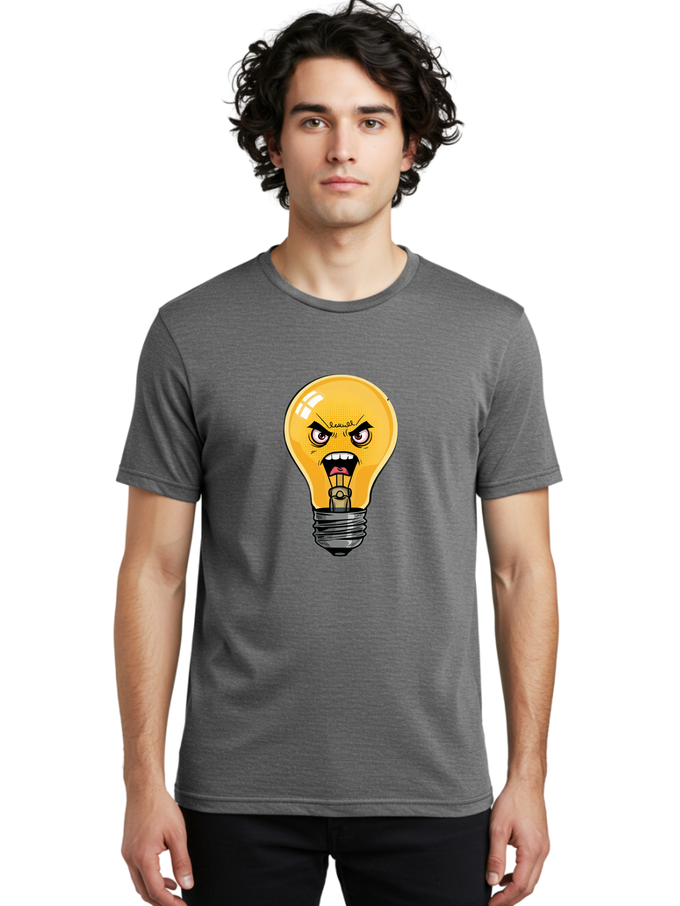 Angry-Light-Bulb-1 Men'S Graphic Tee, 100% Cotton, Comfortable Casual Summer Wear, Machine Washable, Vintage Camera, Old Camera, Antique Camera, Black Camera, Classic Photography, Photography Equipment, Nostalgic Device, Film Camera, Bal702
