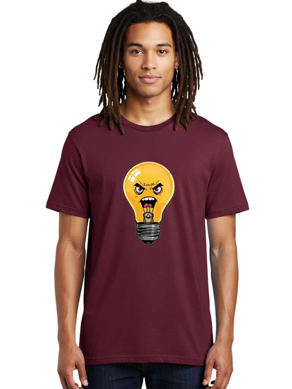 Angry-Light-Bulb-1 Men'S Graphic Tee, 100% Cotton, Comfortable Casual Summer Wear, Machine Washable, Vintage Camera, Old Camera, Antique Camera, Black Camera, Classic Photography, Photography Equipment, Nostalgic Device, Film Camera, Bal702