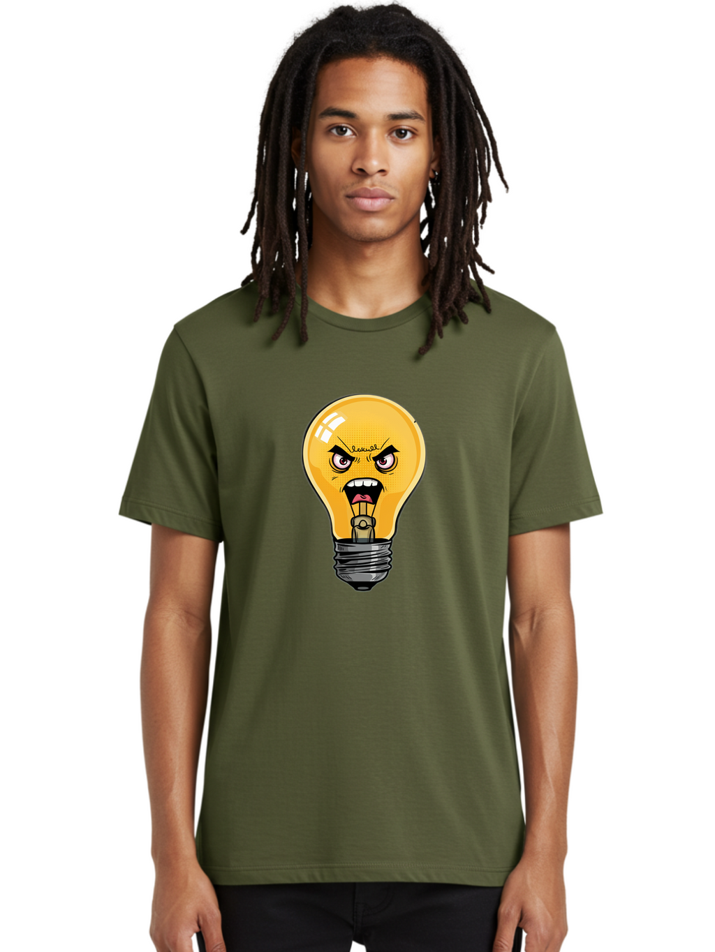 Angry-Light-Bulb-1 Men'S Graphic Tee, 100% Cotton, Comfortable Casual Summer Wear, Machine Washable, Vintage Camera, Old Camera, Antique Camera, Black Camera, Classic Photography, Photography Equipment, Nostalgic Device, Film Camera, Bal702