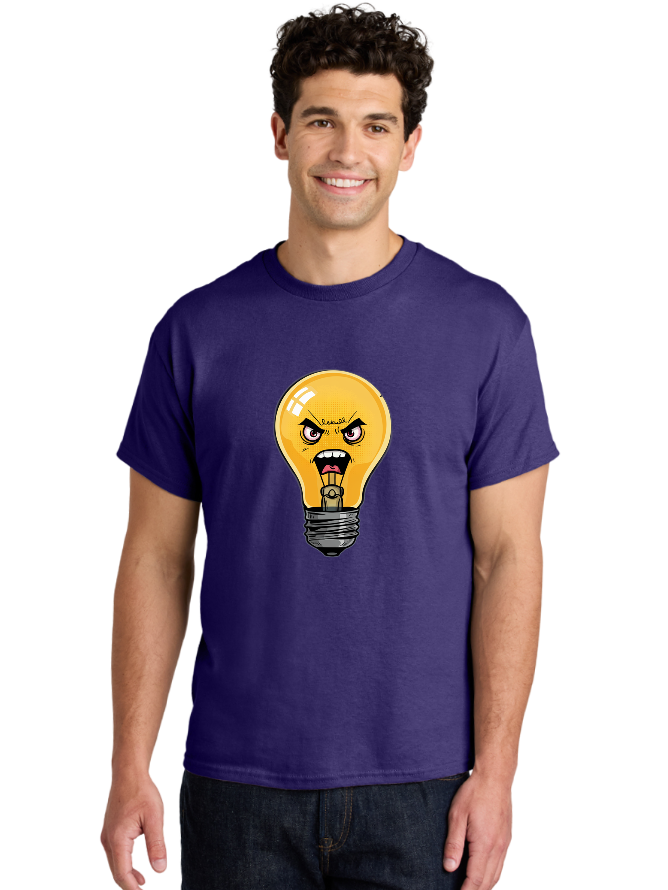 Angry-Light-Bulb-1 Men'S Graphic Tee, 100% Cotton, Comfortable Casual Summer Wear, Machine Washable, Vintage Camera, Old Camera, Antique Camera, Black Camera, Classic Photography, Photography Equipment, Nostalgic Device, Film Camera, Bal702