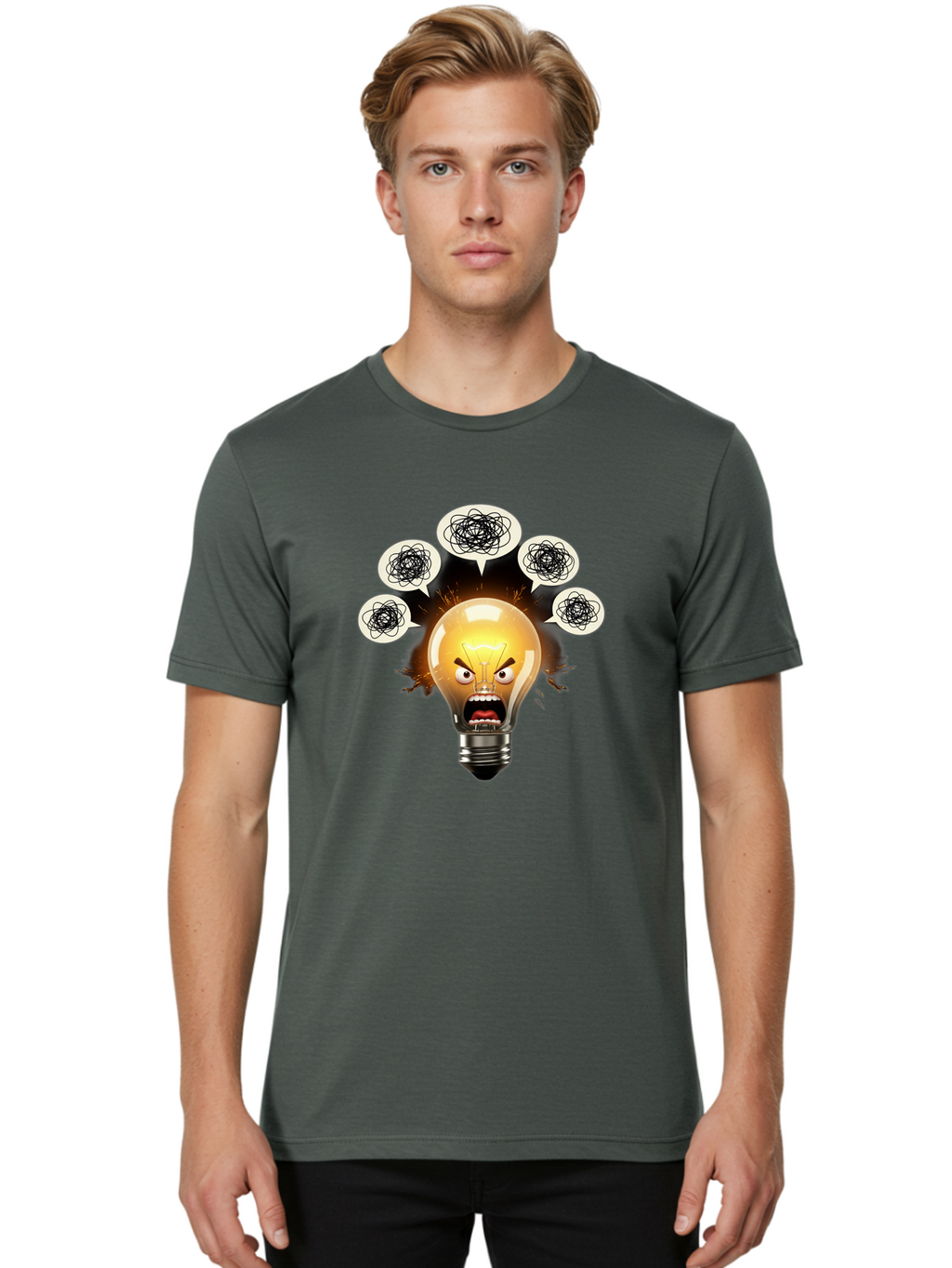 Angry-Light-Bulb Men'S Graphic Tee, 100% Cotton, Comfortable Casual Summer Wear, Machine Washable, Vintage Camera, Old Camera, Antique Camera, Black Camera, Classic Photography, Photography Equipment, Nostalgic Device, Film Camera, Camera Art Bal703