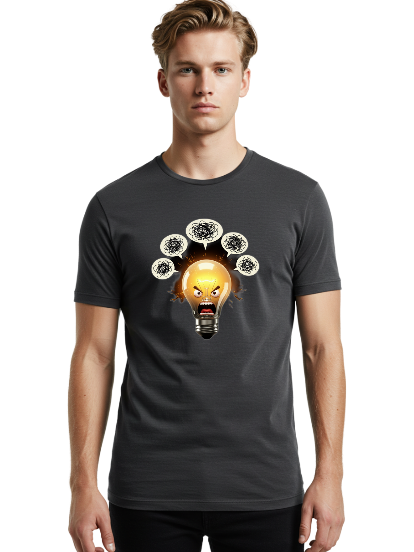 Angry-Light-Bulb Men'S Graphic Tee, 100% Cotton, Comfortable Casual Summer Wear, Machine Washable, Vintage Camera, Old Camera, Antique Camera, Black Camera, Classic Photography, Photography Equipment, Nostalgic Device, Film Camera, Camera Art Bal703