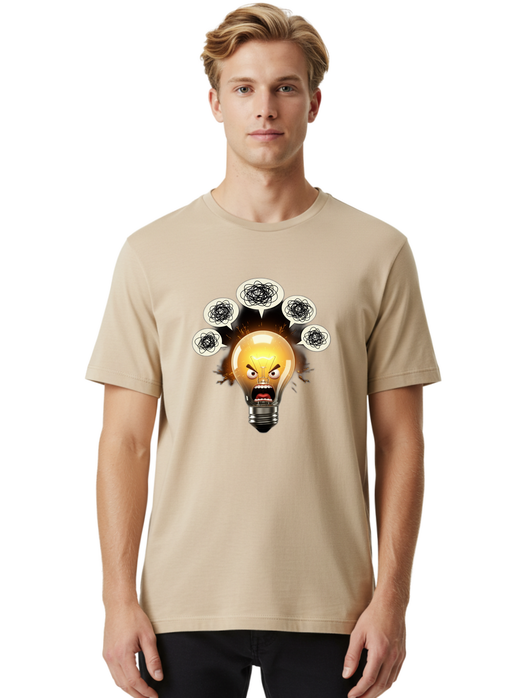 Angry-Light-Bulb Men'S Graphic Tee, 100% Cotton, Comfortable Casual Summer Wear, Machine Washable, Vintage Camera, Old Camera, Antique Camera, Black Camera, Classic Photography, Photography Equipment, Nostalgic Device, Film Camera, Camera Art Bal703