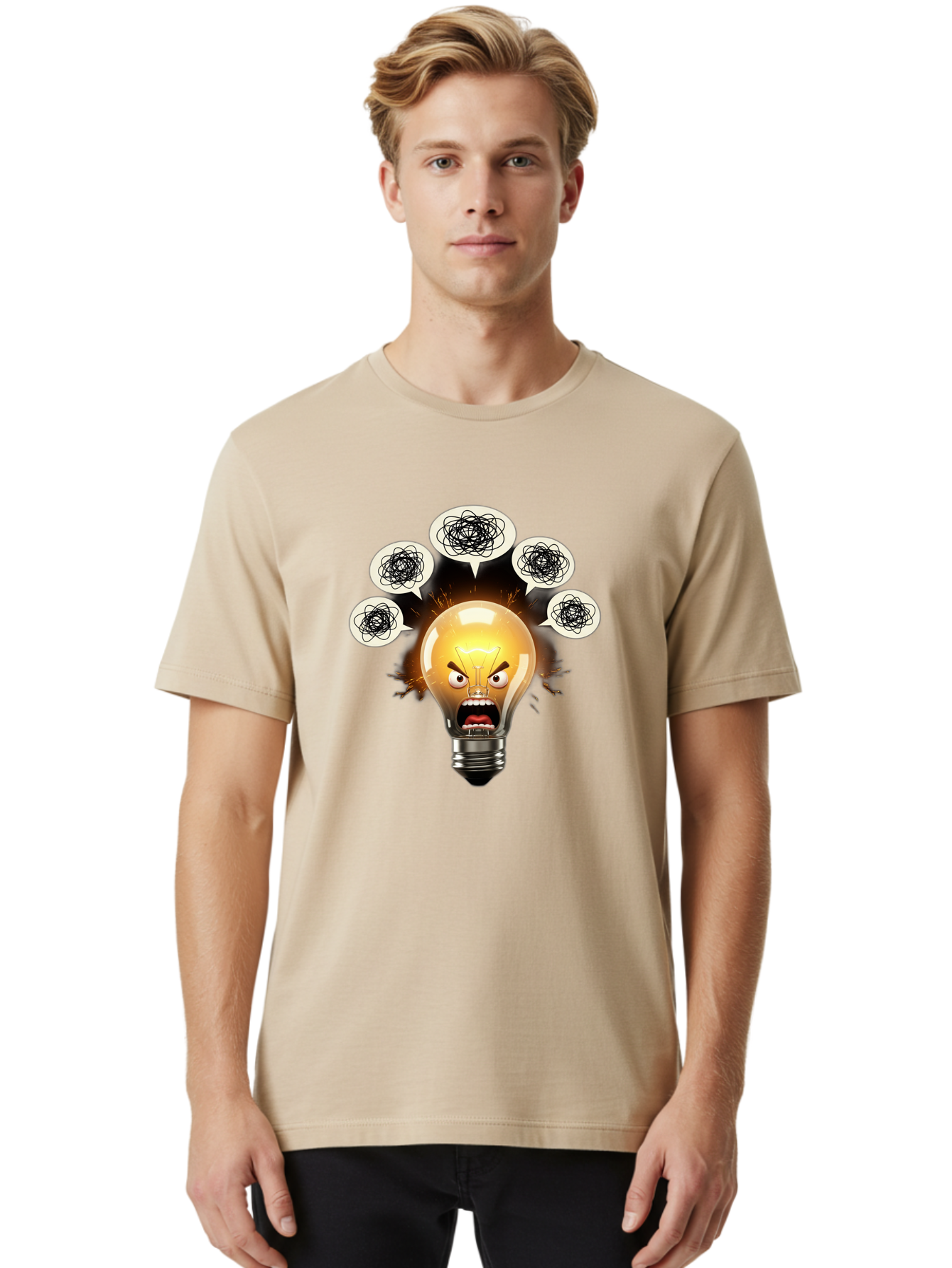 Angry-Light-Bulb Men'S Graphic Tee, 100% Cotton, Comfortable Casual Summer Wear, Machine Washable, Vintage Camera, Old Camera, Antique Camera, Black Camera, Classic Photography, Photography Equipment, Nostalgic Device, Film Camera, Camera Art Bal703