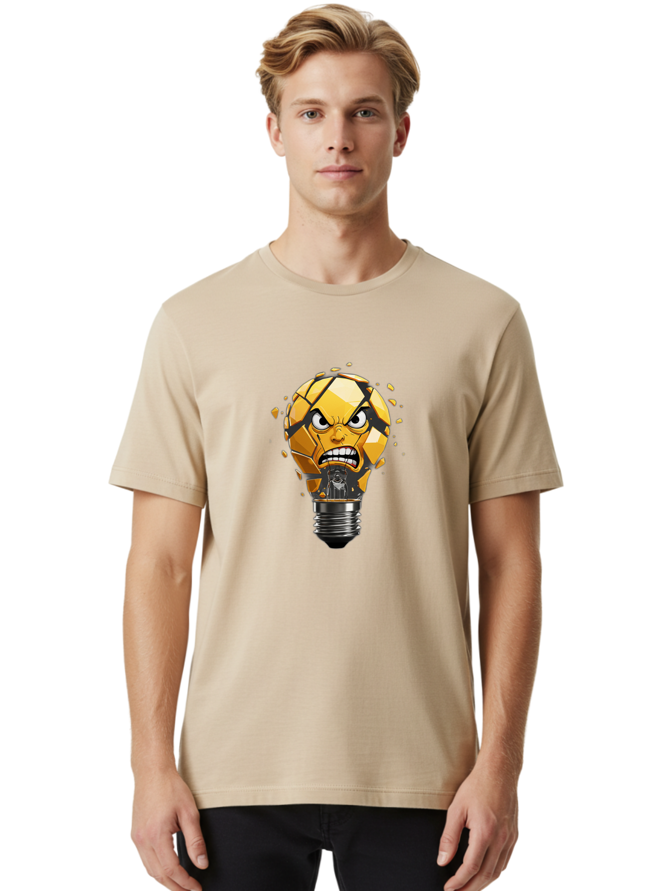 Angry-Lightbulb Men'S Graphic Tee, 100% Cotton, Comfortable Casual Summer Wear, Machine Washable, Vintage Camera, Old Camera, Antique Camera, Black Camera, Classic Photography, Photography Equipment, Nostalgic Device, Film Camera, Camera Art Bal704