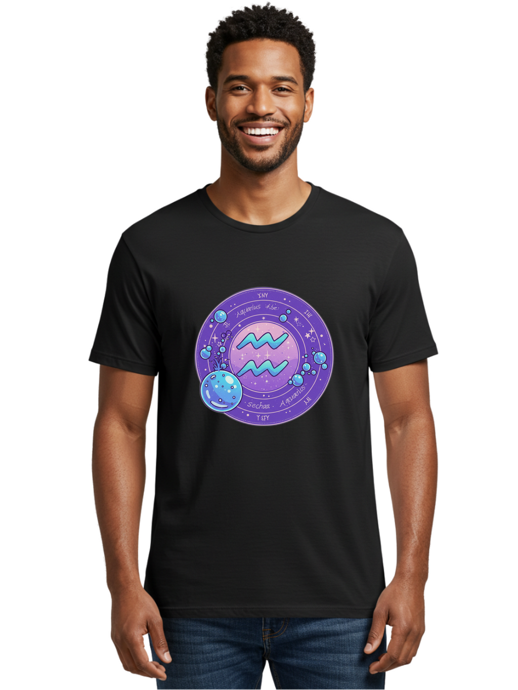 Aquarius-The-Water-Bearer Men'S Graphic Tee, 100% Cotton, Comfortable Casual Summer Wear, Machine Washable, Vintage Camera, Old Camera, Antique Camera, Black Camera, Classic Photography, Photography Equipment, Nostalgic Device, Film Camera, Bal710