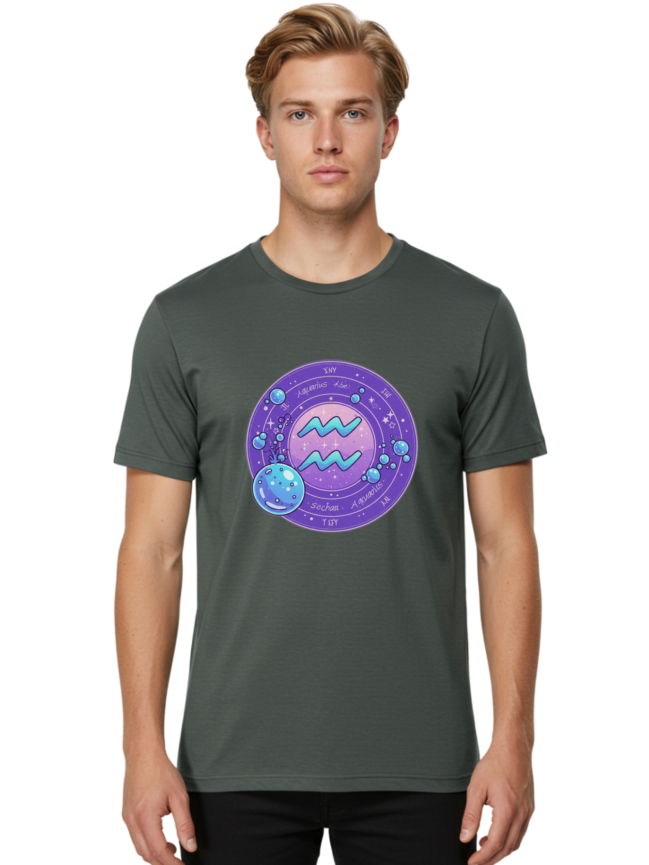 Aquarius-The-Water-Bearer Men'S Graphic Tee, 100% Cotton, Comfortable Casual Summer Wear, Machine Washable, Vintage Camera, Old Camera, Antique Camera, Black Camera, Classic Photography, Photography Equipment, Nostalgic Device, Film Camera, Bal710