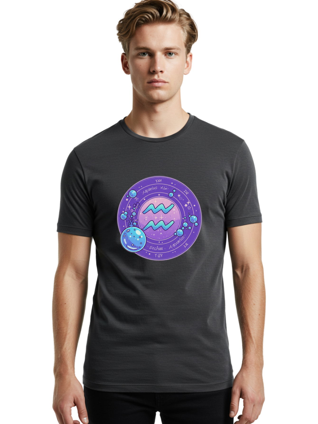 Aquarius-The-Water-Bearer Men'S Graphic Tee, 100% Cotton, Comfortable Casual Summer Wear, Machine Washable, Vintage Camera, Old Camera, Antique Camera, Black Camera, Classic Photography, Photography Equipment, Nostalgic Device, Film Camera, Bal710