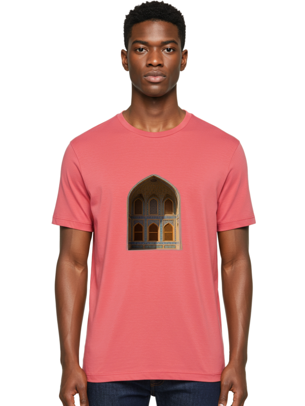 Arched-Building-Facade Men'S Graphic Tee, 100% Cotton, Comfortable Casual Summer Wear, Machine Washable, Vintage Camera, Old Camera, Antique Camera, Black Camera, Classic Photography, Photography Equipment, Nostalgic Device, Film Camera, Bal712