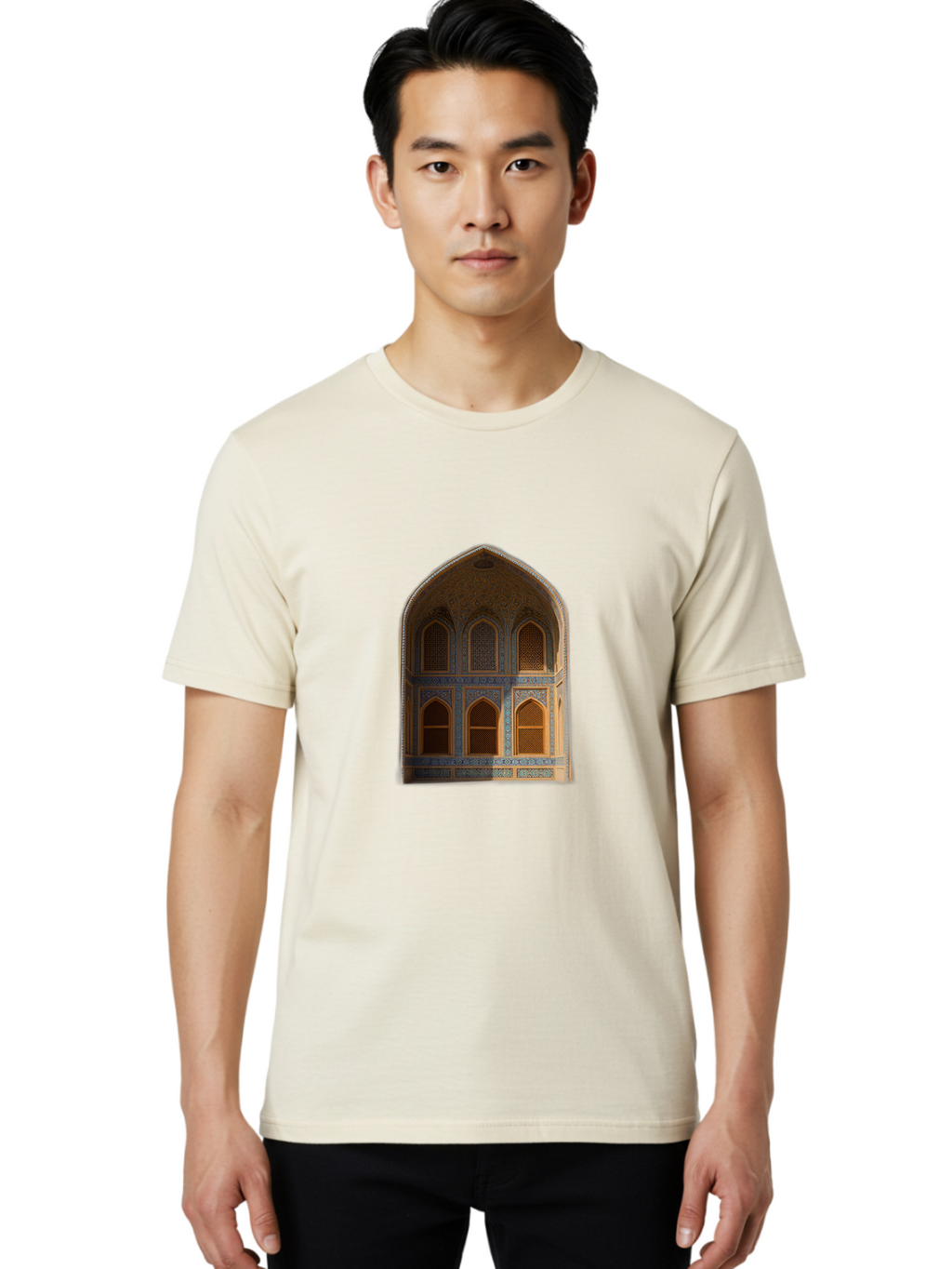 Arched-Building-Facade Men'S Graphic Tee, 100% Cotton, Comfortable Casual Summer Wear, Machine Washable, Vintage Camera, Old Camera, Antique Camera, Black Camera, Classic Photography, Photography Equipment, Nostalgic Device, Film Camera, Bal712