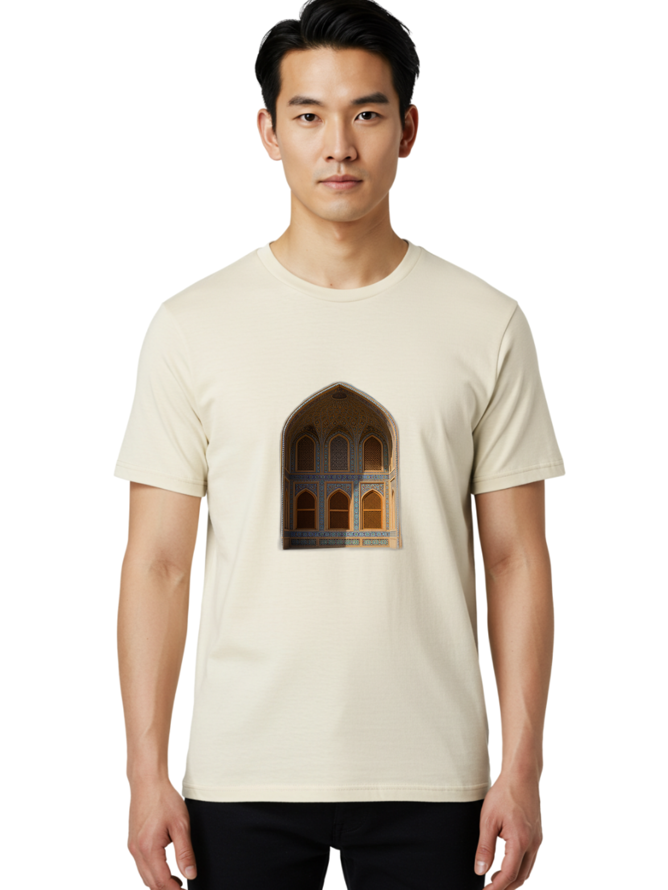 Arched-Building-Facade Men'S Graphic Tee, 100% Cotton, Comfortable Casual Summer Wear, Machine Washable, Vintage Camera, Old Camera, Antique Camera, Black Camera, Classic Photography, Photography Equipment, Nostalgic Device, Film Camera, Bal712