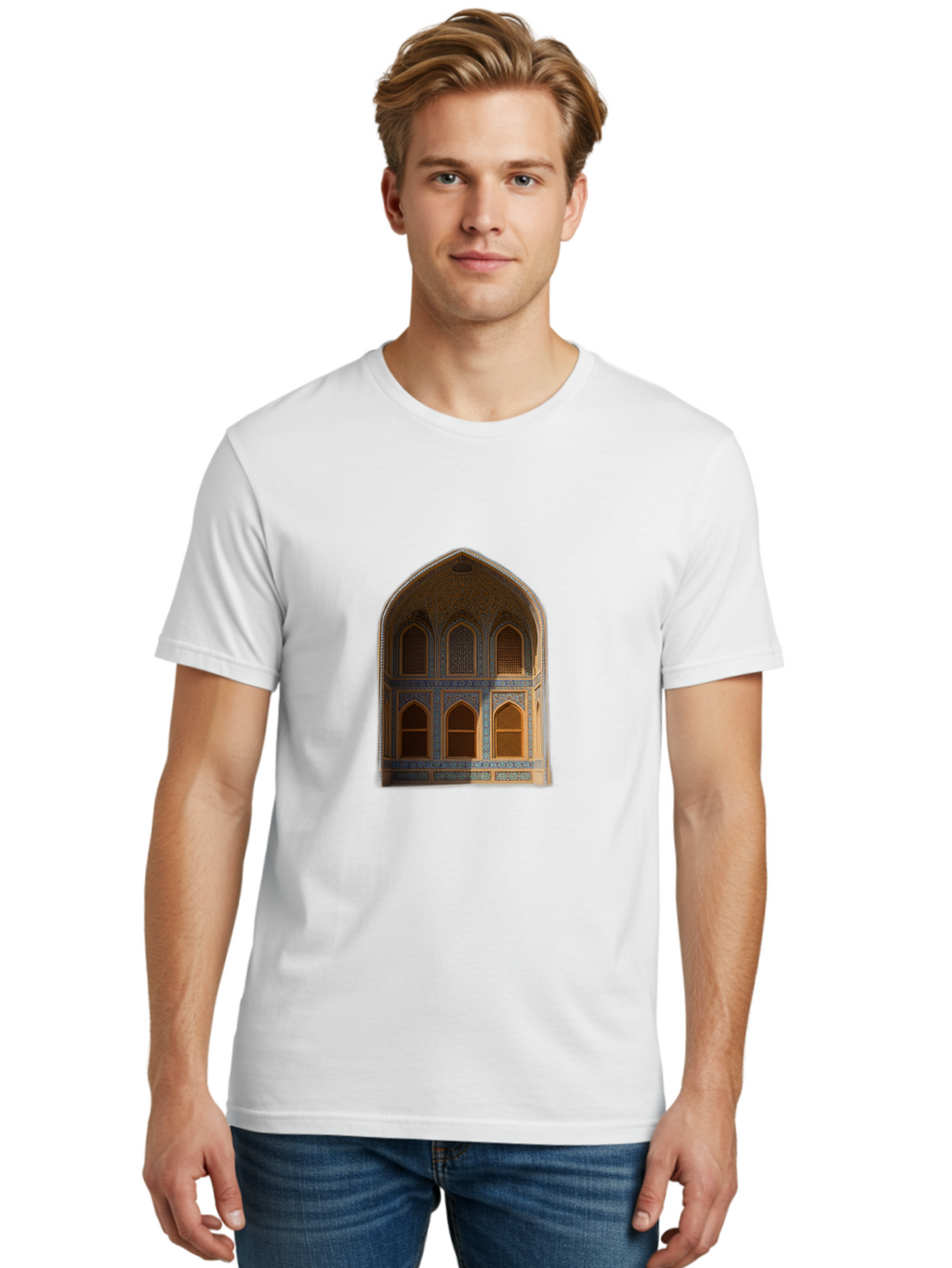 Arched-Building-Facade Men'S Graphic Tee, 100% Cotton, Comfortable Casual Summer Wear, Machine Washable, Vintage Camera, Old Camera, Antique Camera, Black Camera, Classic Photography, Photography Equipment, Nostalgic Device, Film Camera, Bal712