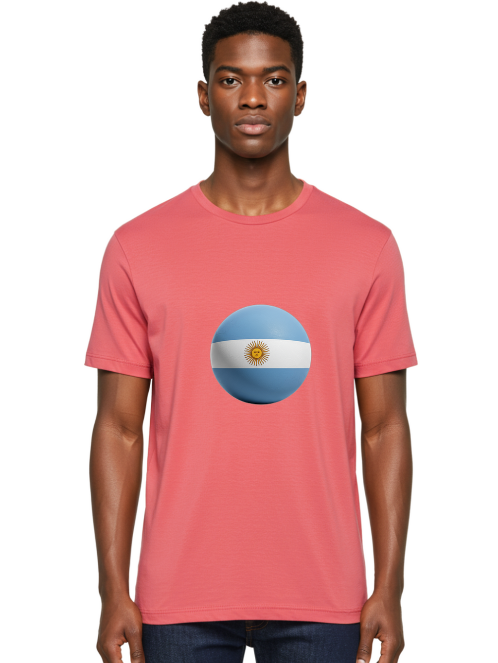 Argentina-Flag-Sphere Men'S Graphic Tee, 100% Cotton, Comfortable Casual Summer Wear, Machine Washable, Vintage Camera, Old Camera, Antique Camera, Black Camera, Classic Photography, Photography Equipment, Nostalgic Device, Film Camera, Bal713