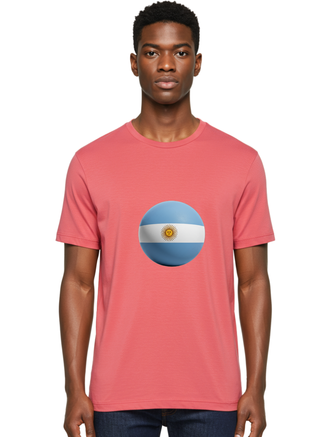 Argentina-Flag-Sphere Men'S Graphic Tee, 100% Cotton, Comfortable Casual Summer Wear, Machine Washable, Vintage Camera, Old Camera, Antique Camera, Black Camera, Classic Photography, Photography Equipment, Nostalgic Device, Film Camera, Bal713