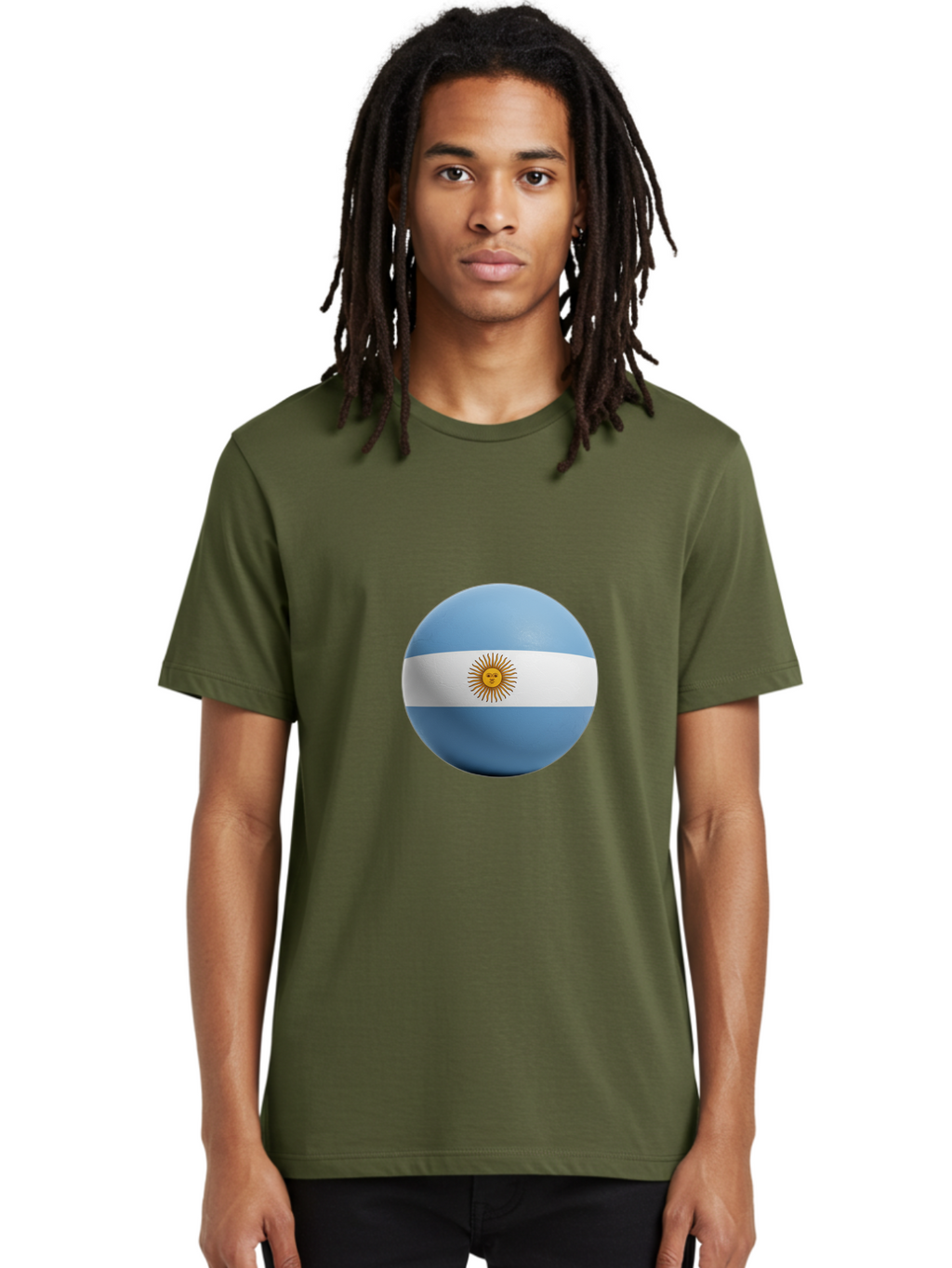 Argentina-Flag-Sphere Men'S Graphic Tee, 100% Cotton, Comfortable Casual Summer Wear, Machine Washable, Vintage Camera, Old Camera, Antique Camera, Black Camera, Classic Photography, Photography Equipment, Nostalgic Device, Film Camera, Bal713